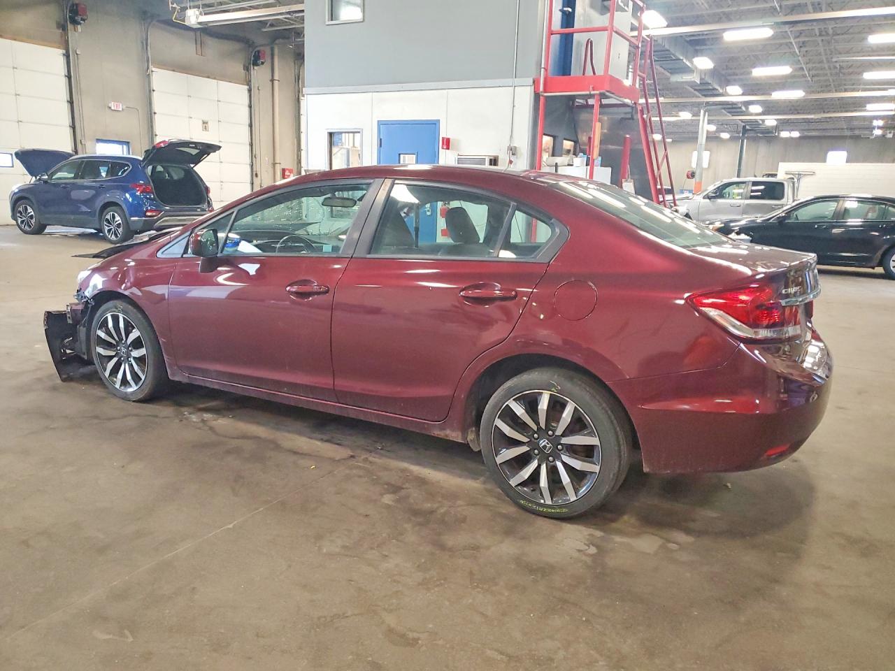 2015 Honda Civic Exl Maroon vin: 19XFB2F92FE023818