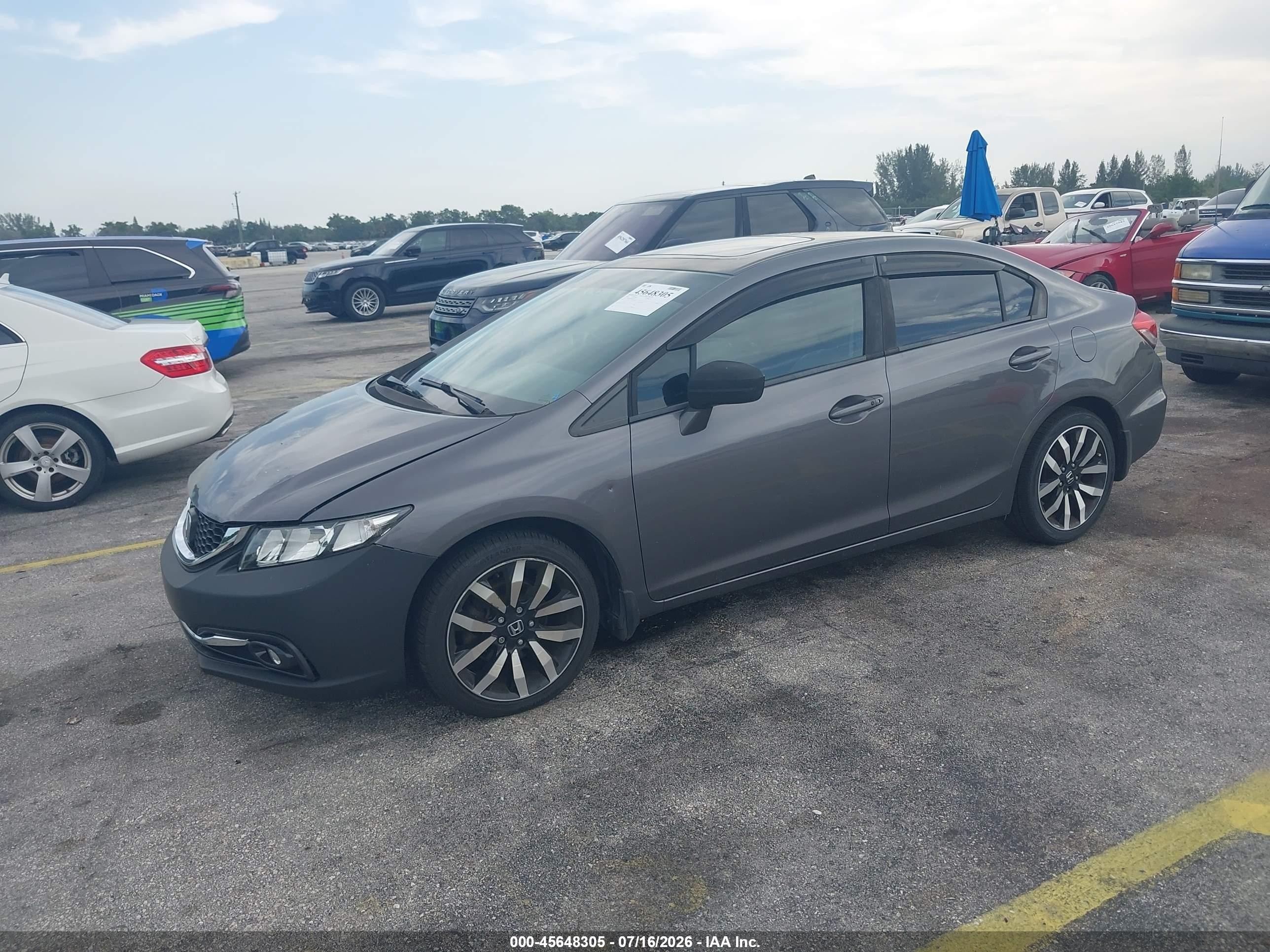 2015 Honda Civic Ex-l Gray vin: 19XFB2F92FE030879