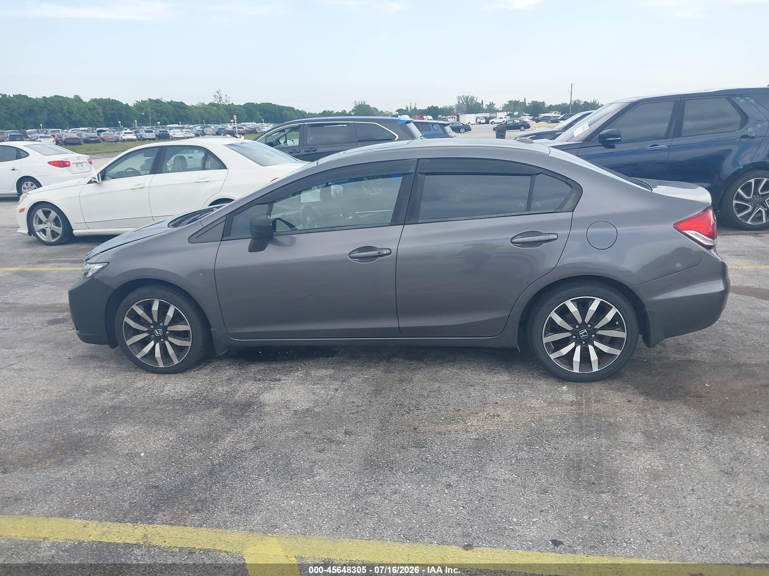 2015 Honda Civic Ex-l Gray vin: 19XFB2F92FE030879