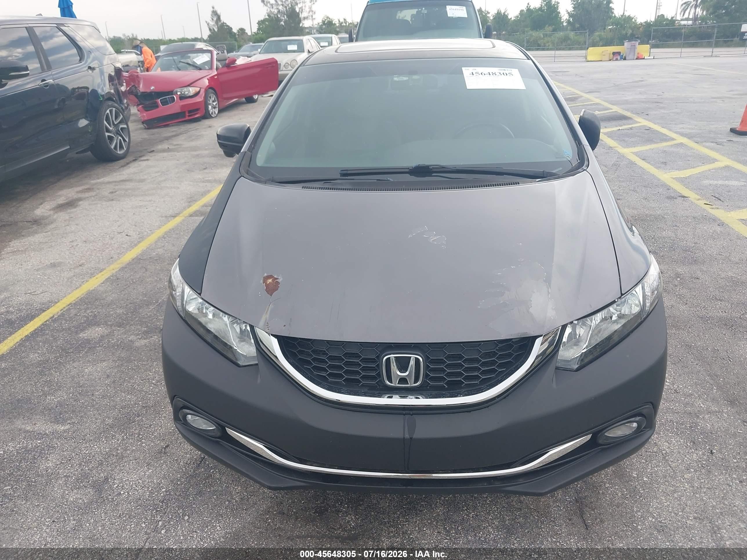 2015 Honda Civic Ex-l Gray vin: 19XFB2F92FE030879