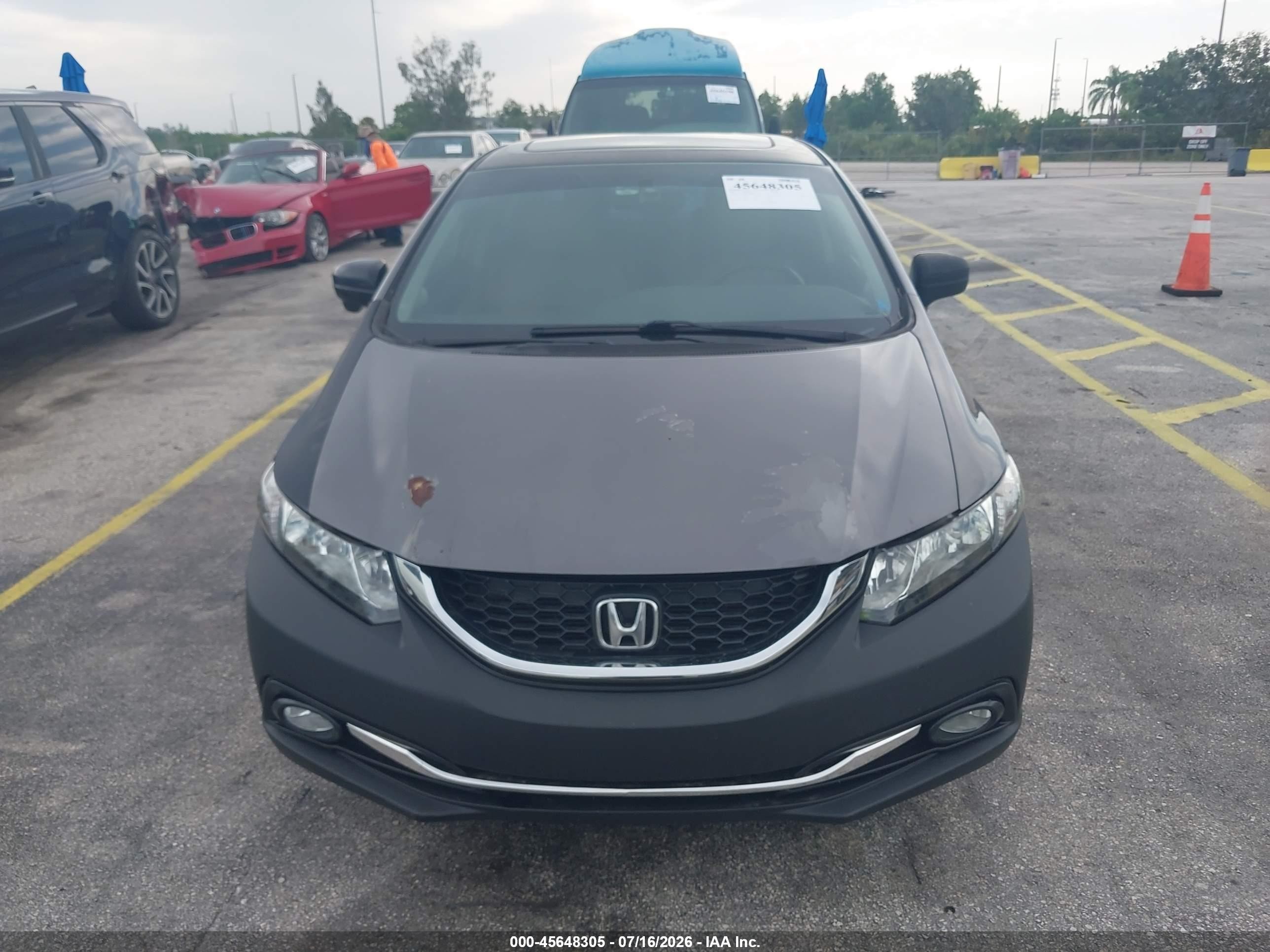 2015 Honda Civic Ex-l Gray vin: 19XFB2F92FE030879