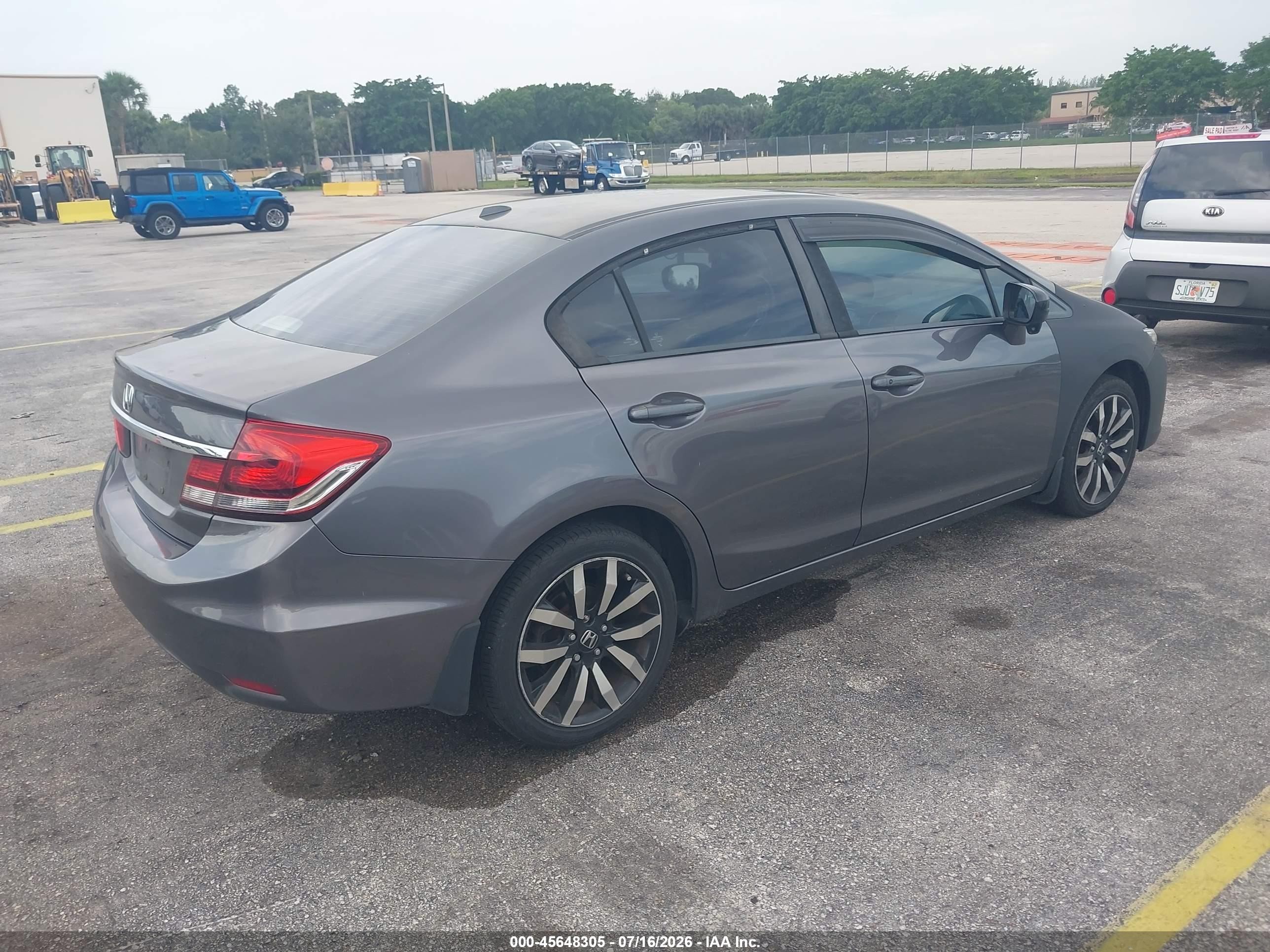 2015 Honda Civic Ex-l Gray vin: 19XFB2F92FE030879