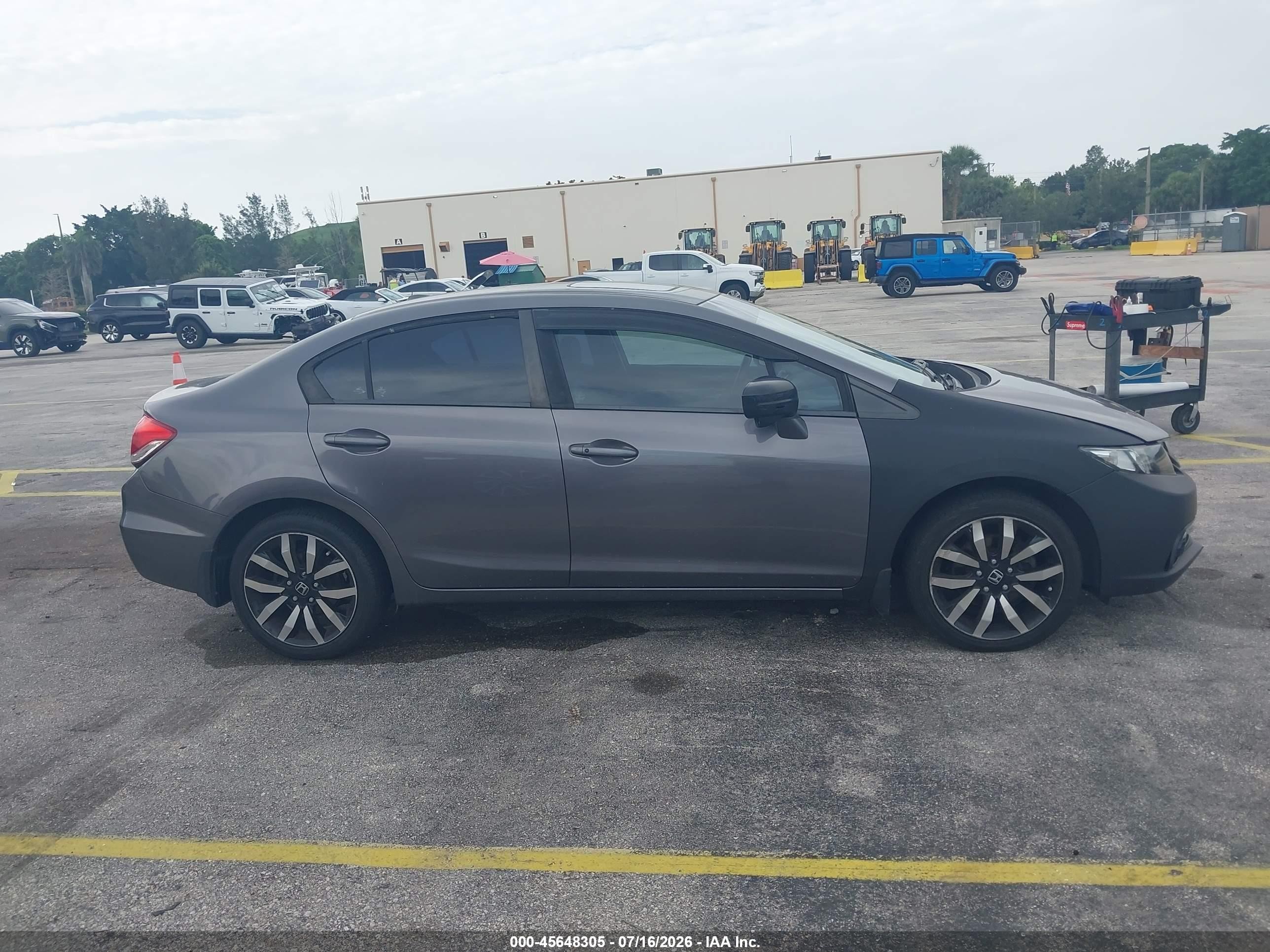 2015 Honda Civic Ex-l Gray vin: 19XFB2F92FE030879