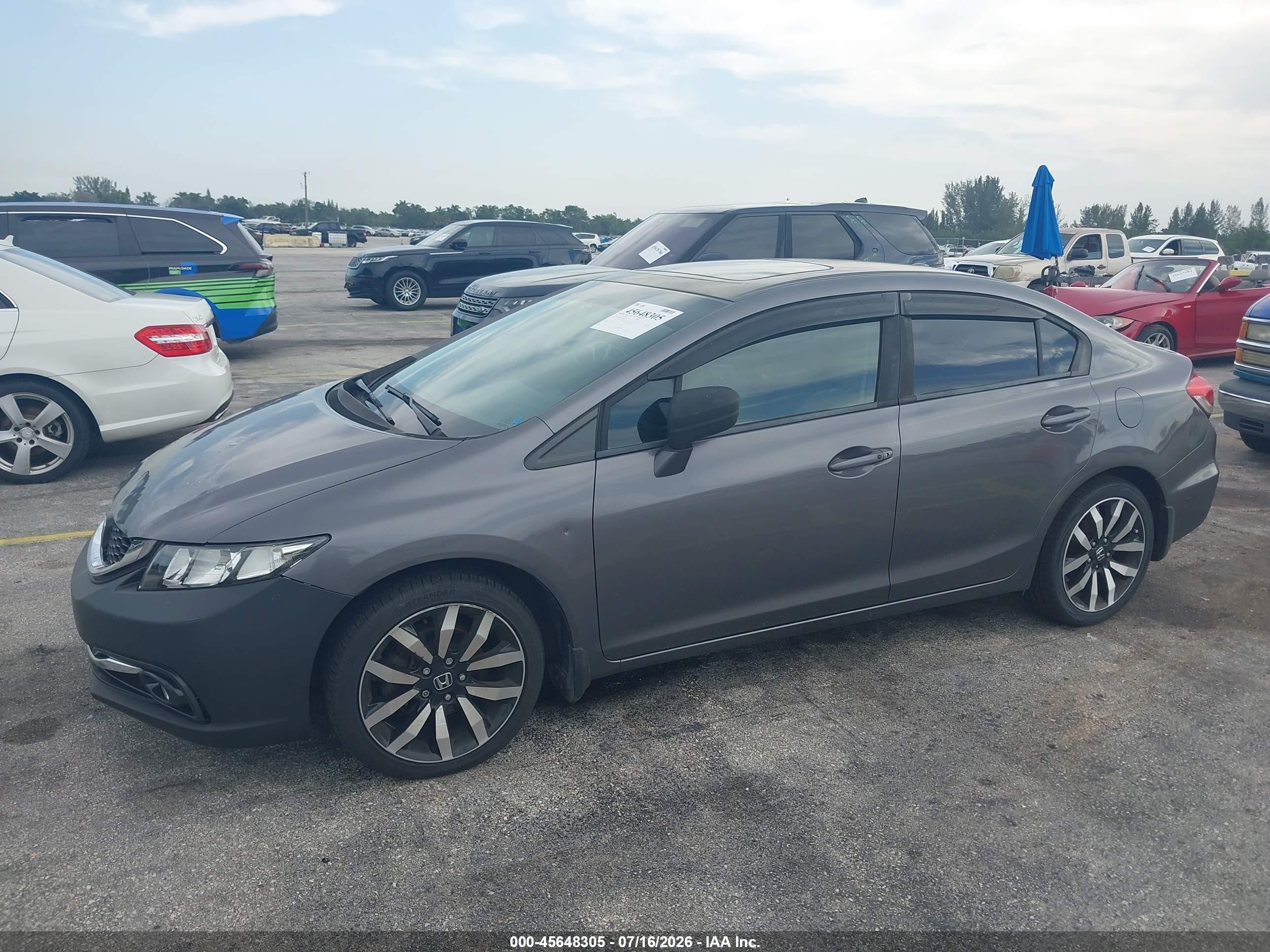 2015 Honda Civic Ex-l Gray vin: 19XFB2F92FE030879