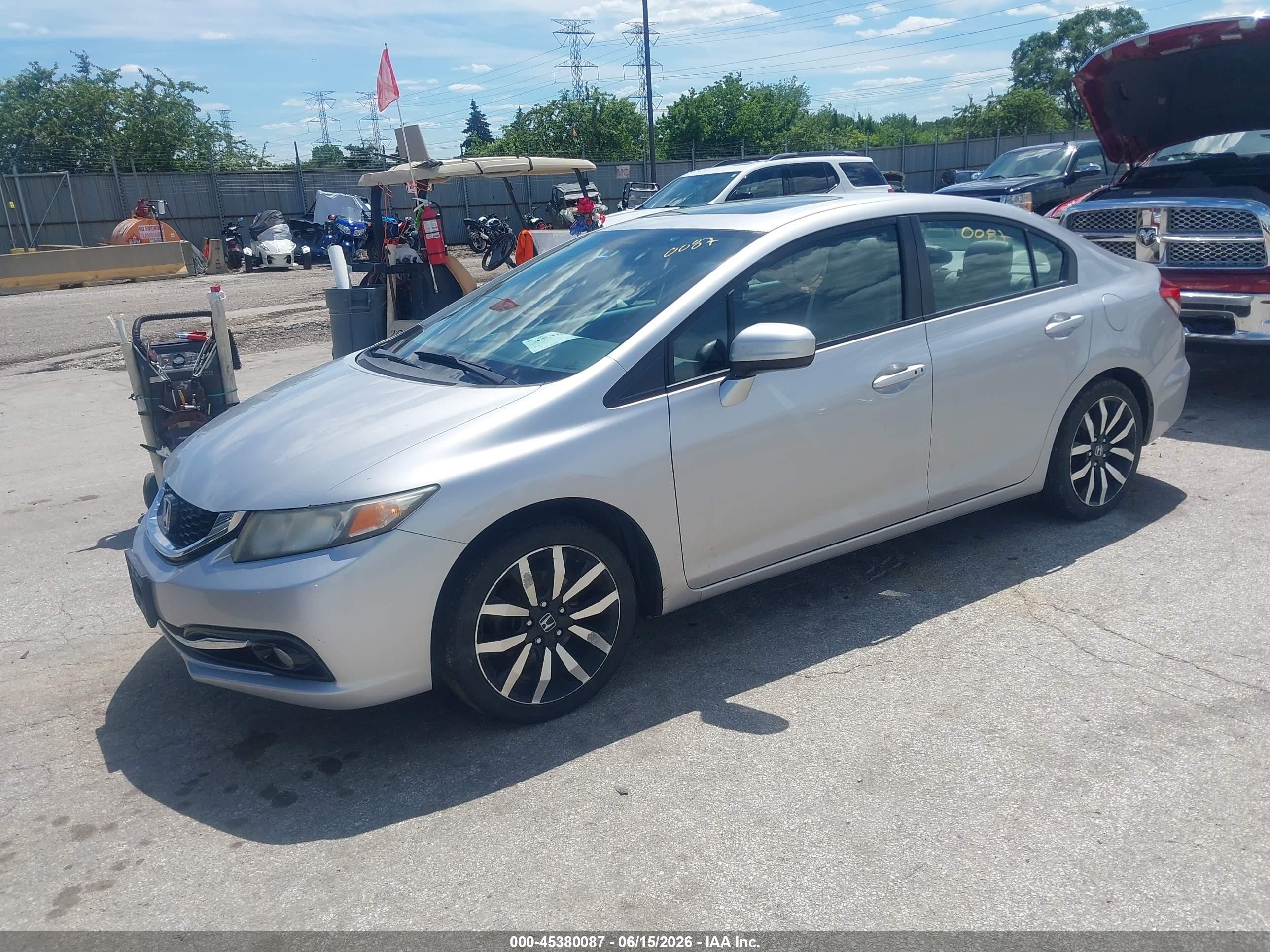 2015 Honda Civic Ex-l Silver vin: 19XFB2F92FE031076