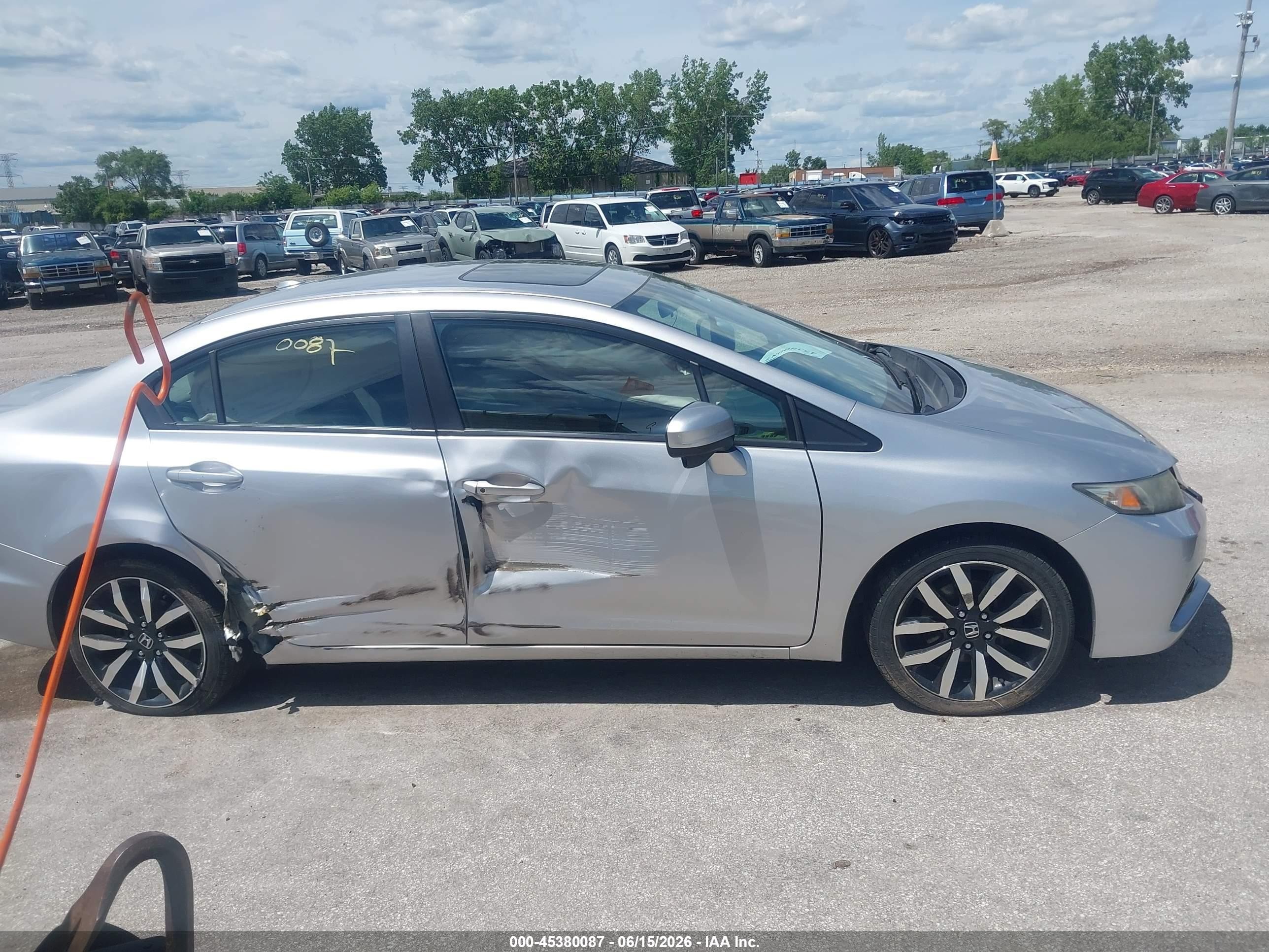 2015 Honda Civic Ex-l Silver vin: 19XFB2F92FE031076