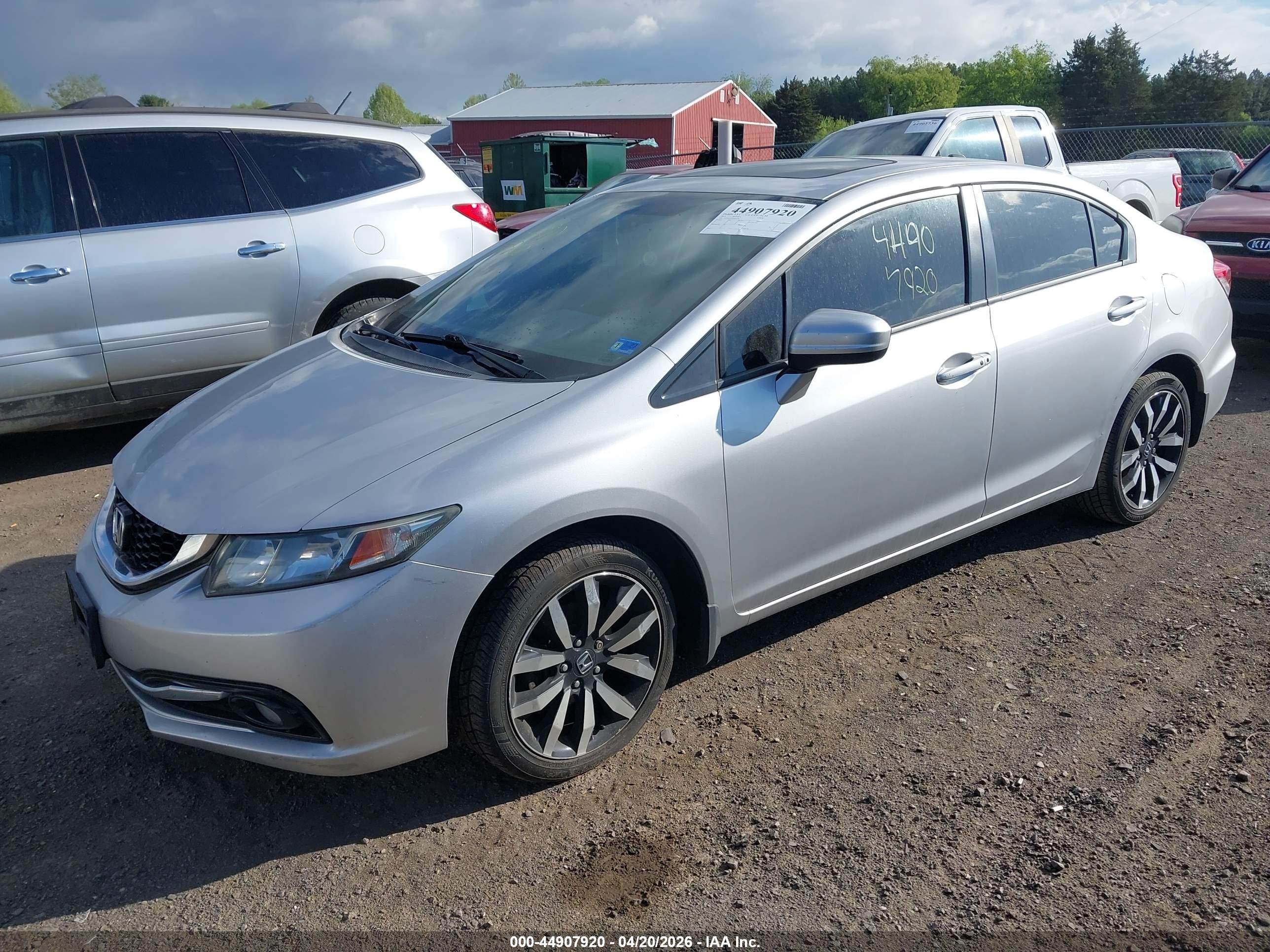 2015 Honda Civic Ex-l Silver vin: 19XFB2F92FE038710