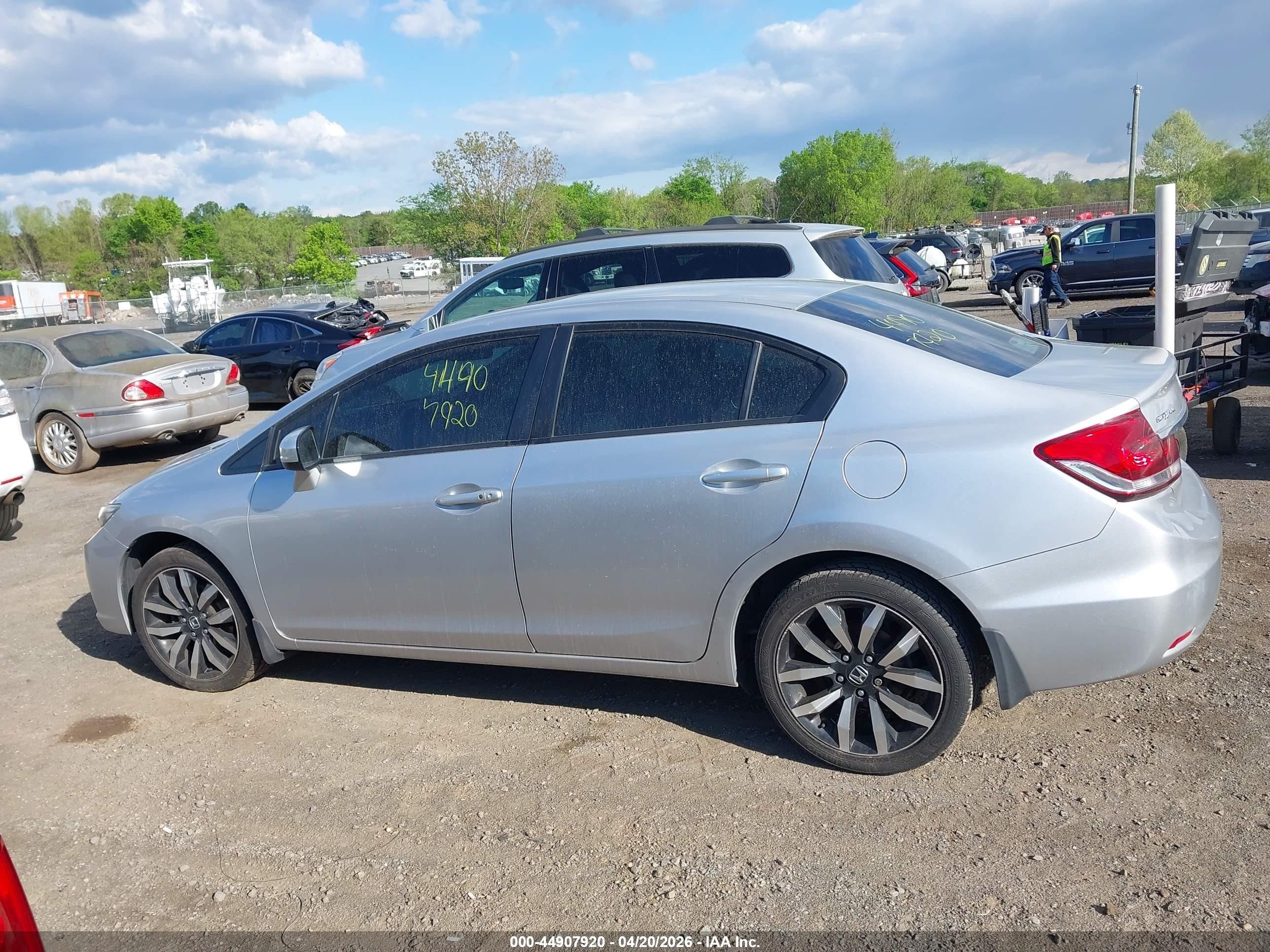 2015 Honda Civic Ex-l Silver vin: 19XFB2F92FE038710
