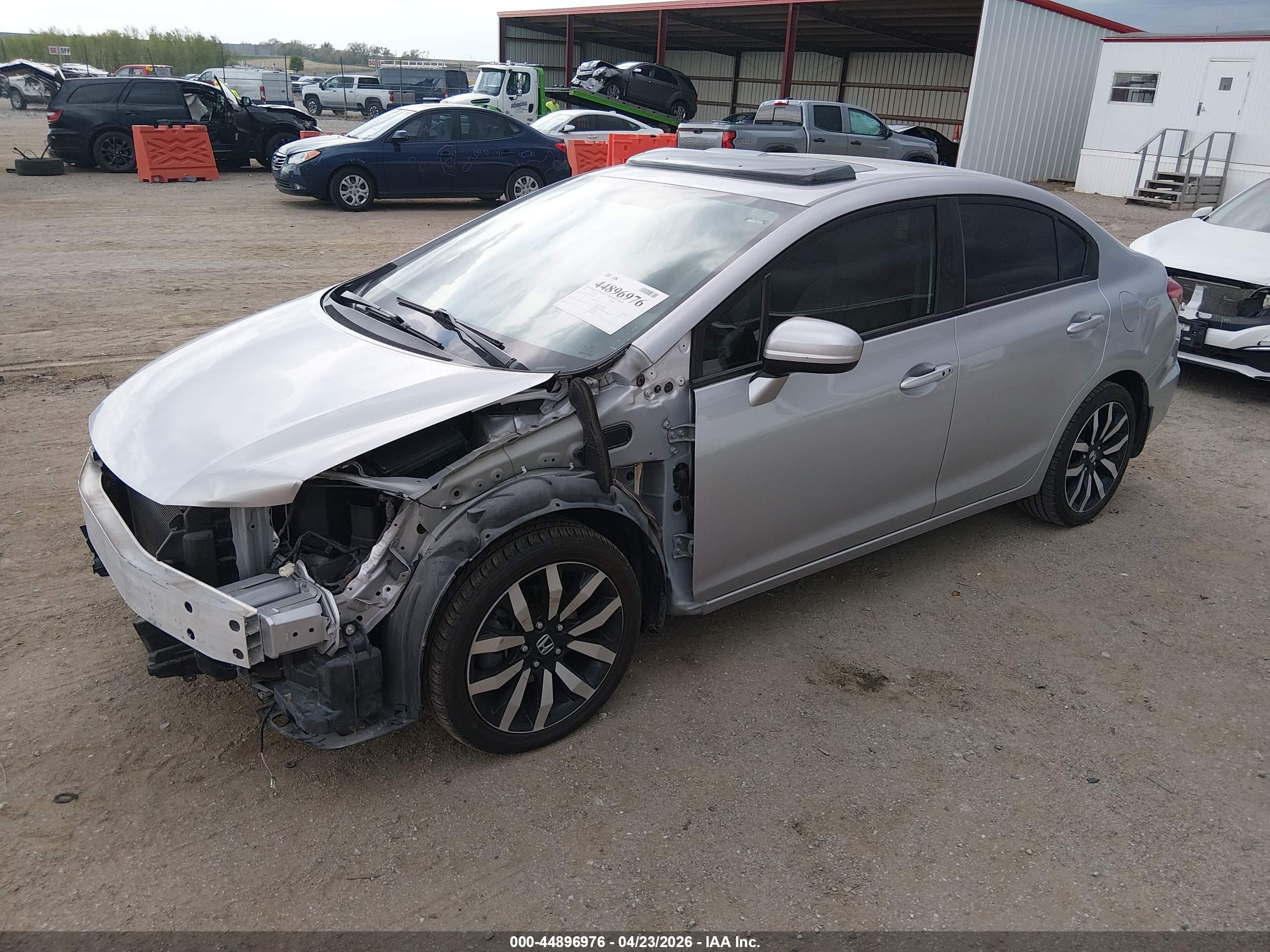 2015 Honda Civic Ex-l Silver vin: 19XFB2F92FE067883