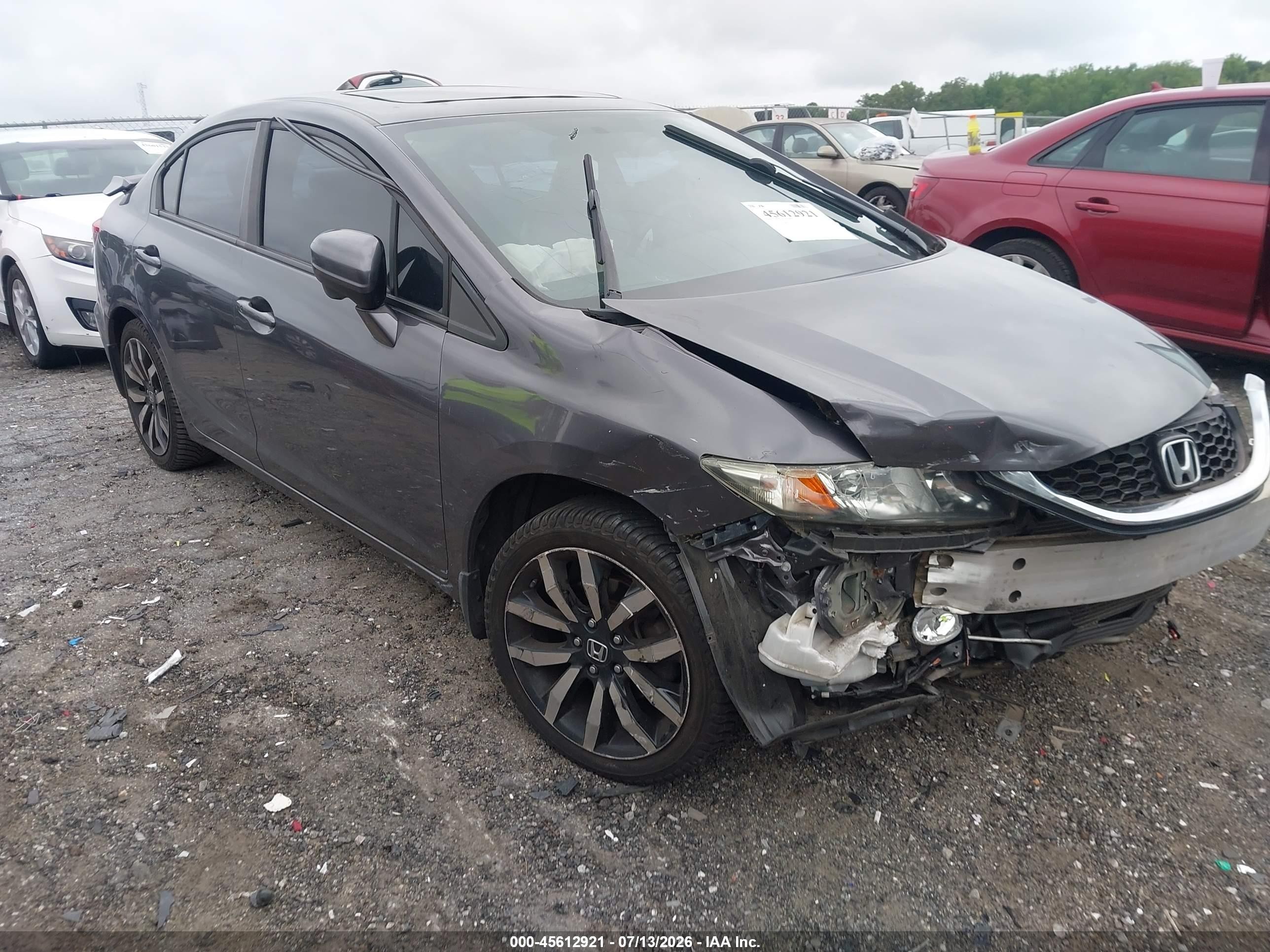 2015 Honda Civic Ex-l Gray vin: 19XFB2F92FE086529