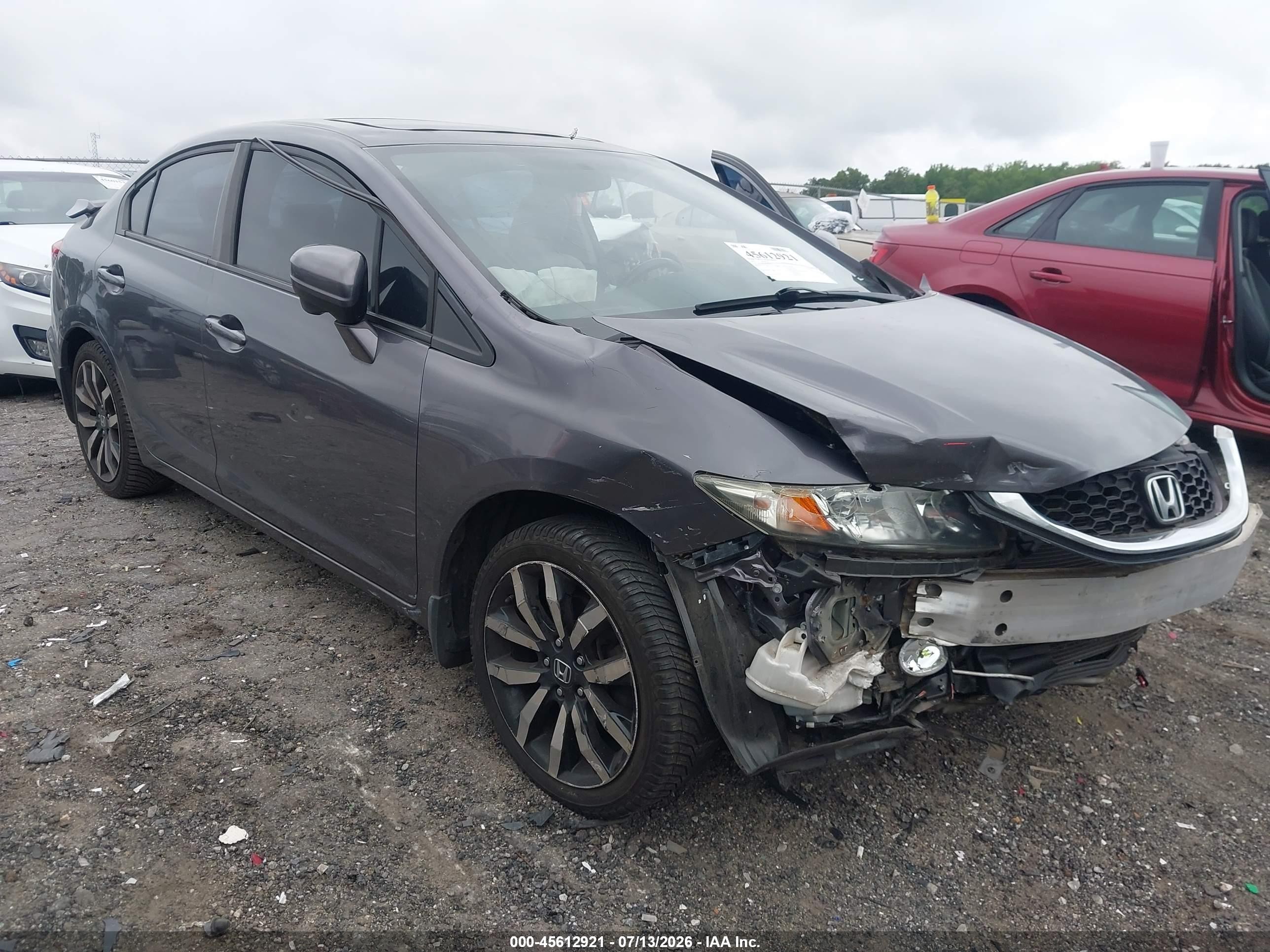 2015 Honda Civic Ex-l Gray vin: 19XFB2F92FE086529