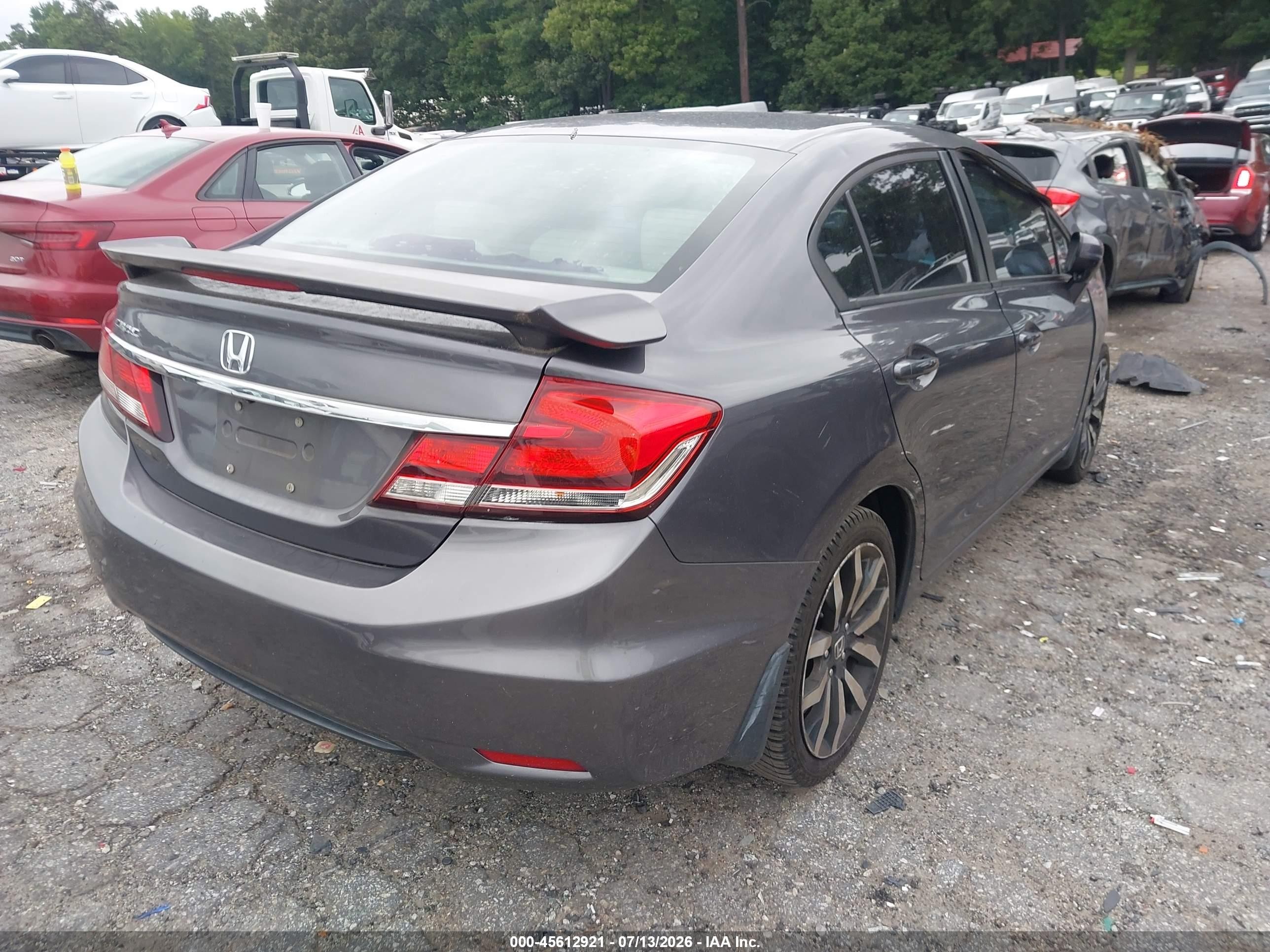2015 Honda Civic Ex-l Gray vin: 19XFB2F92FE086529