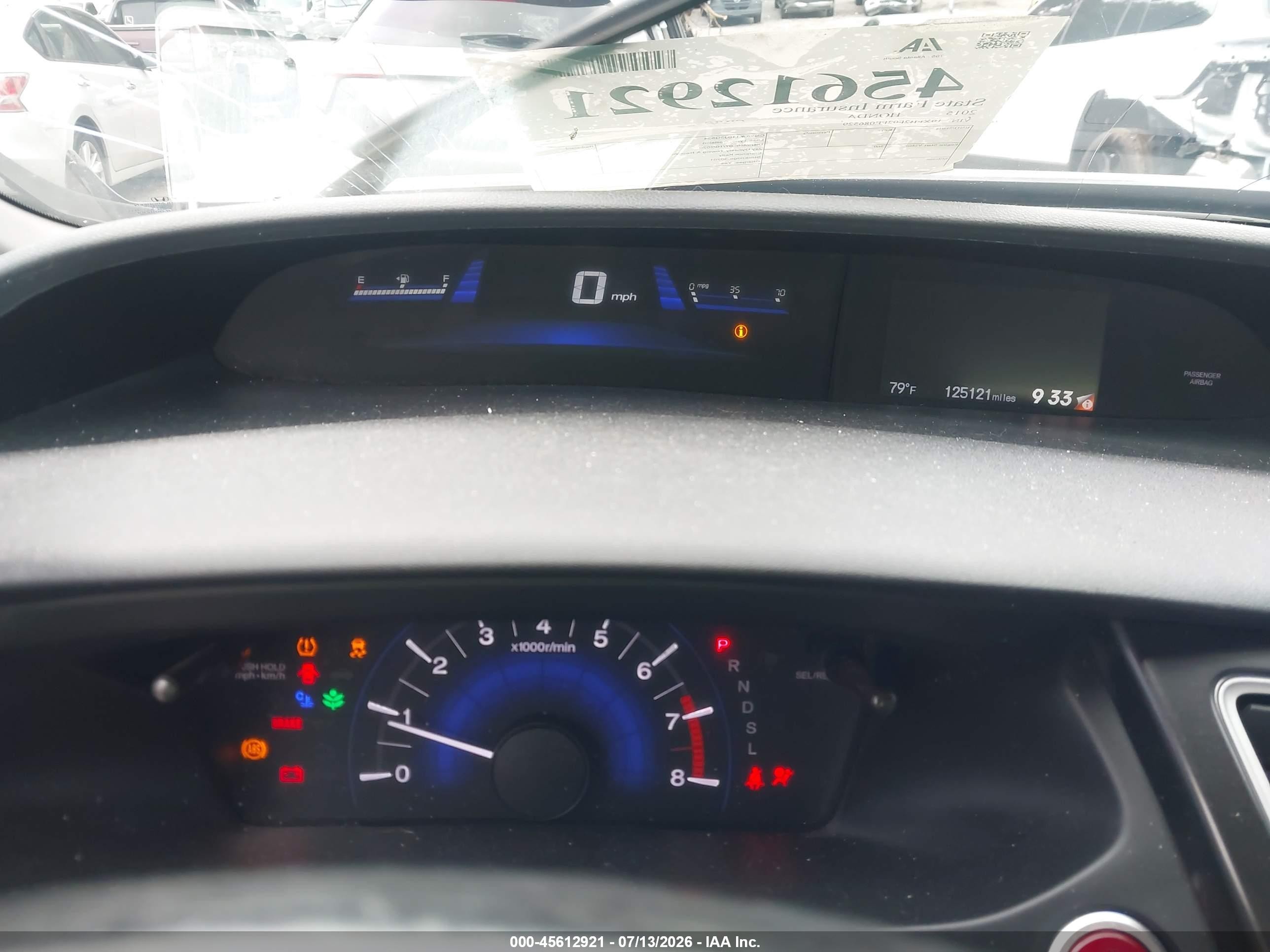 2015 Honda Civic Ex-l Gray vin: 19XFB2F92FE086529