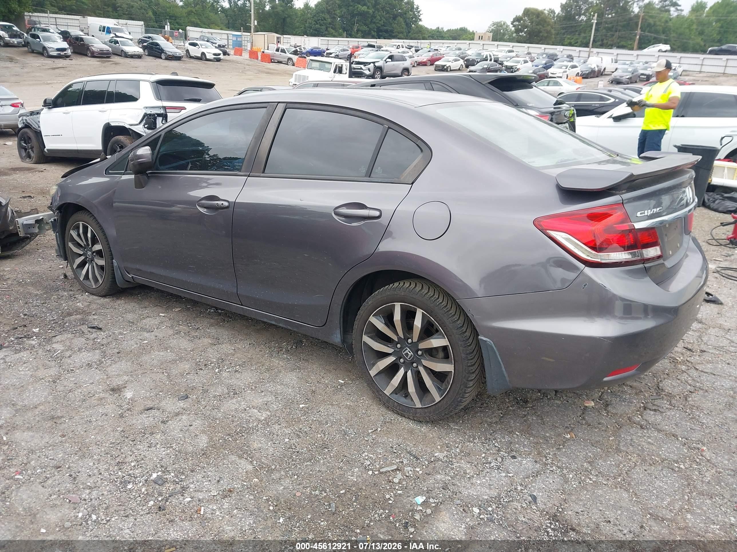 2015 Honda Civic Ex-l Gray vin: 19XFB2F92FE086529