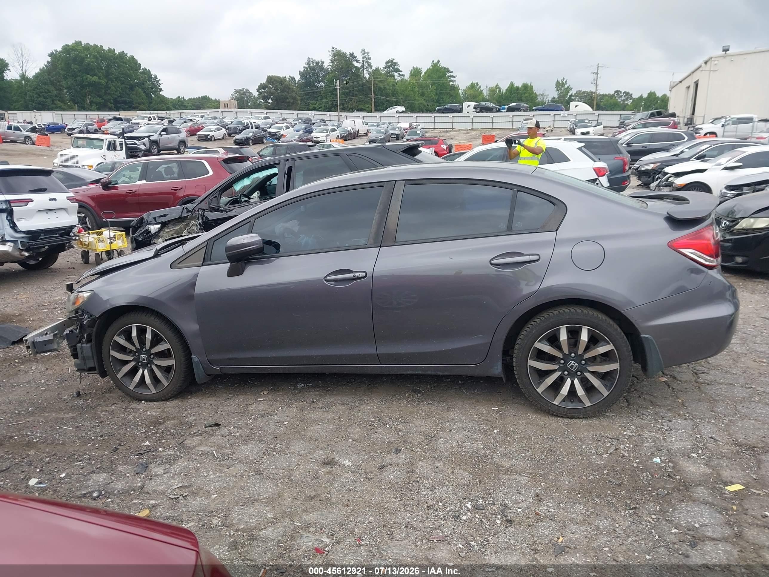 2015 Honda Civic Ex-l Gray vin: 19XFB2F92FE086529