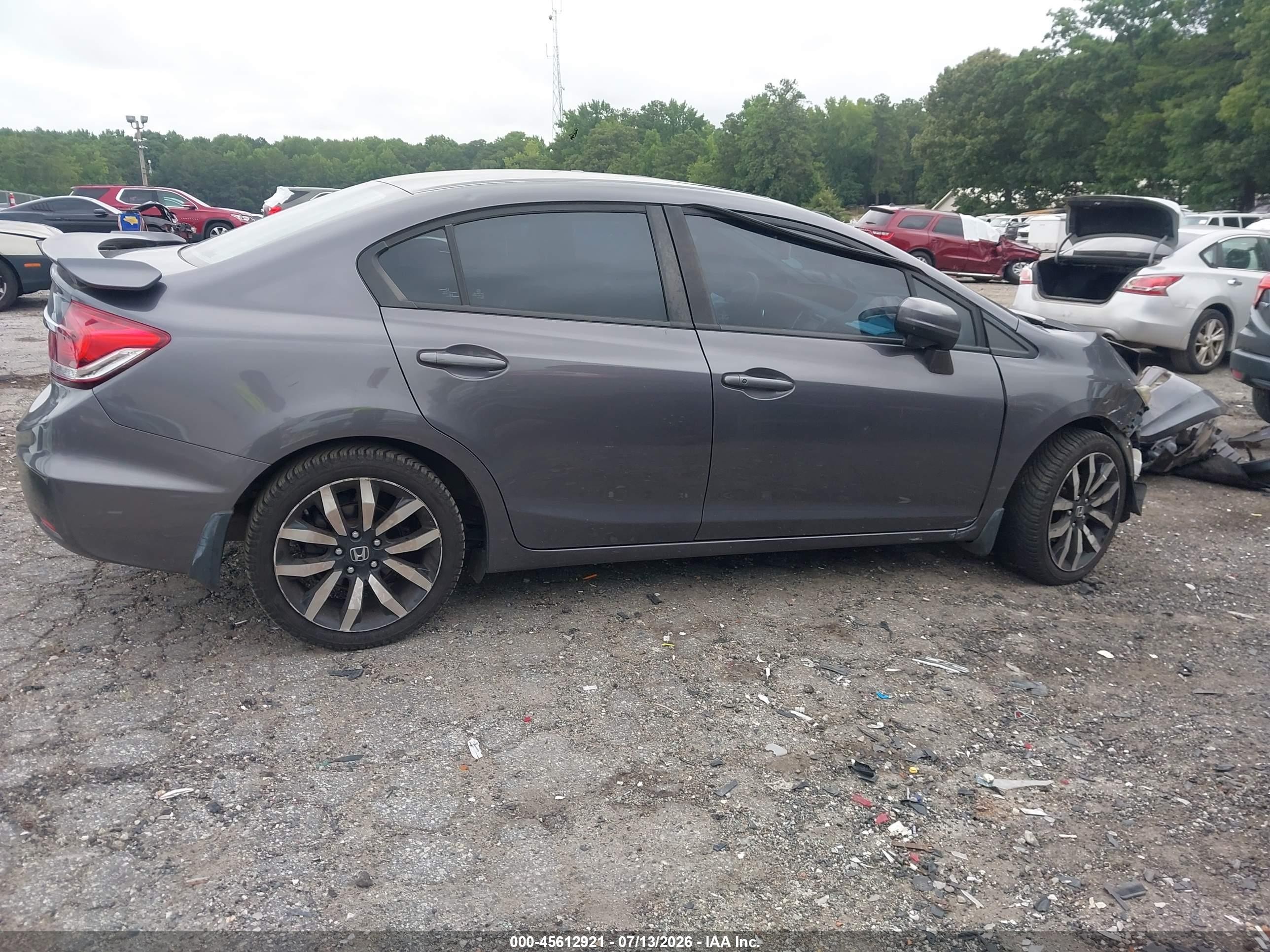 2015 Honda Civic Ex-l Gray vin: 19XFB2F92FE086529