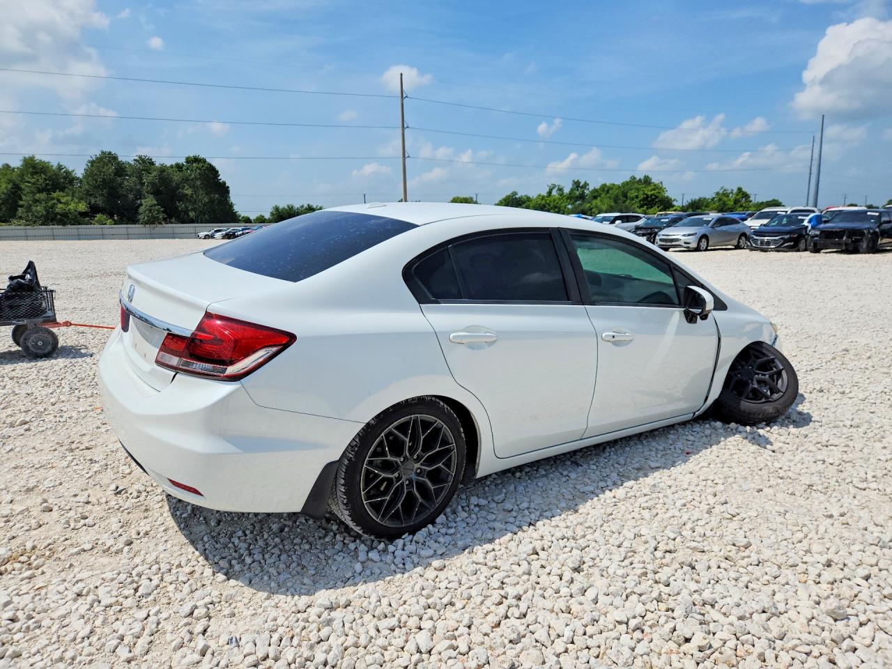 2015 Honda Civic Exl White vin: 19XFB2F92FE107721