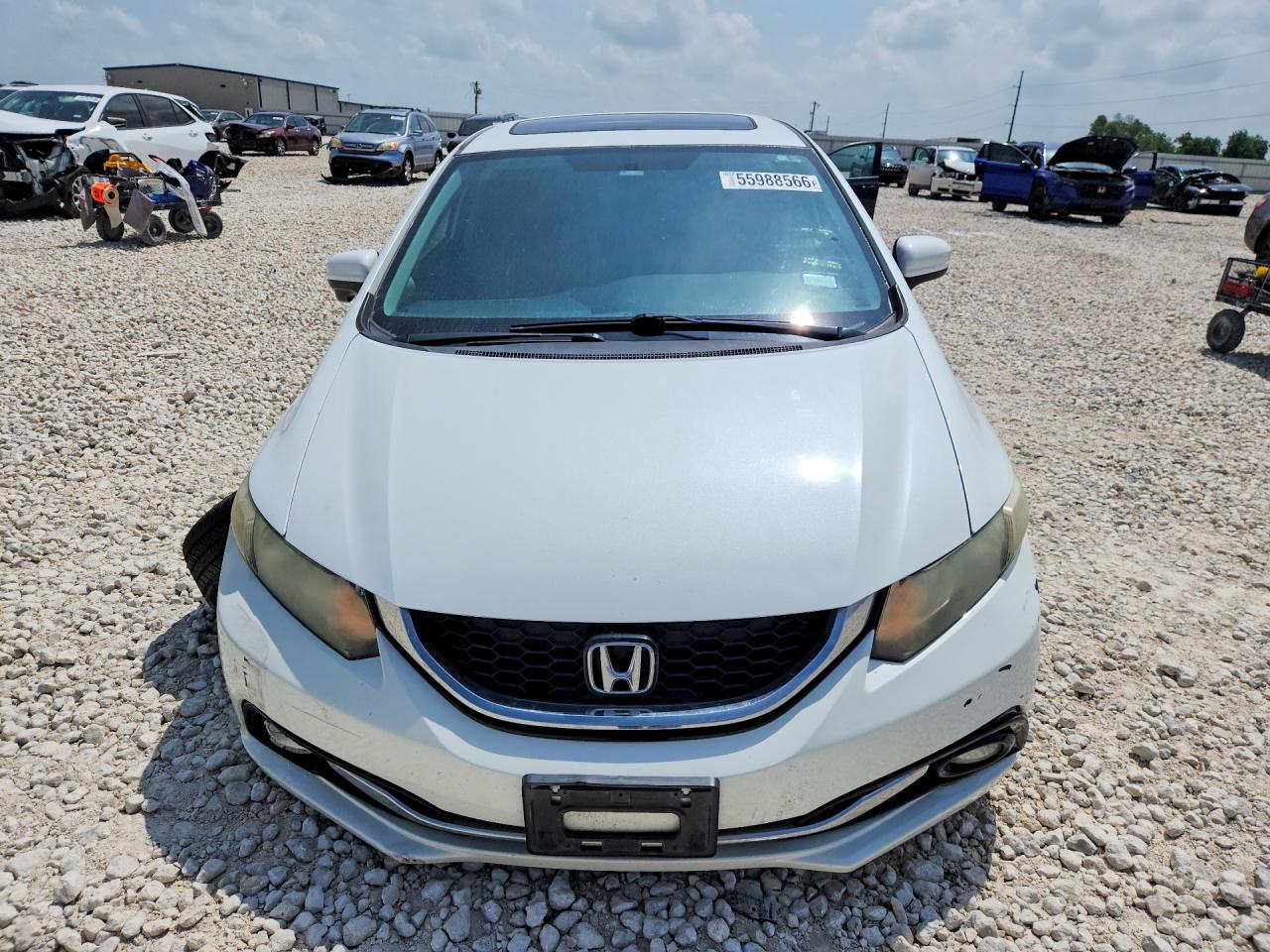 2015 Honda Civic Exl White vin: 19XFB2F92FE107721