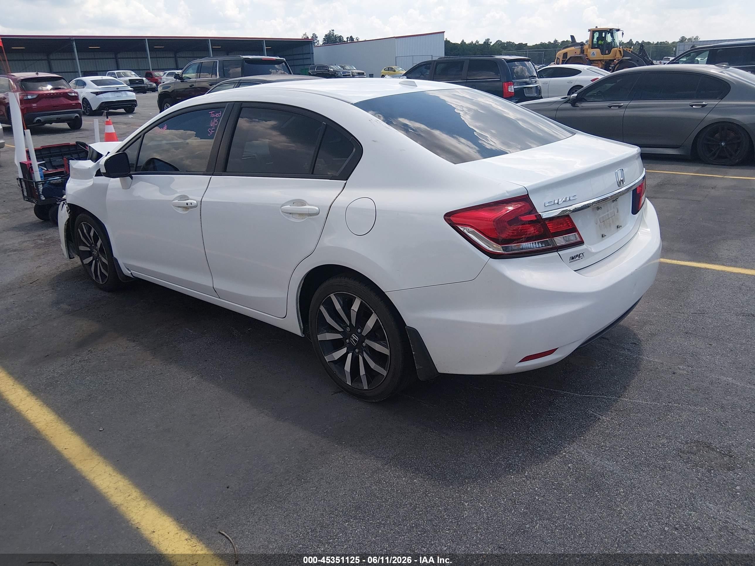 2015 Honda Civic Ex-l White vin: 19XFB2F92FE201064