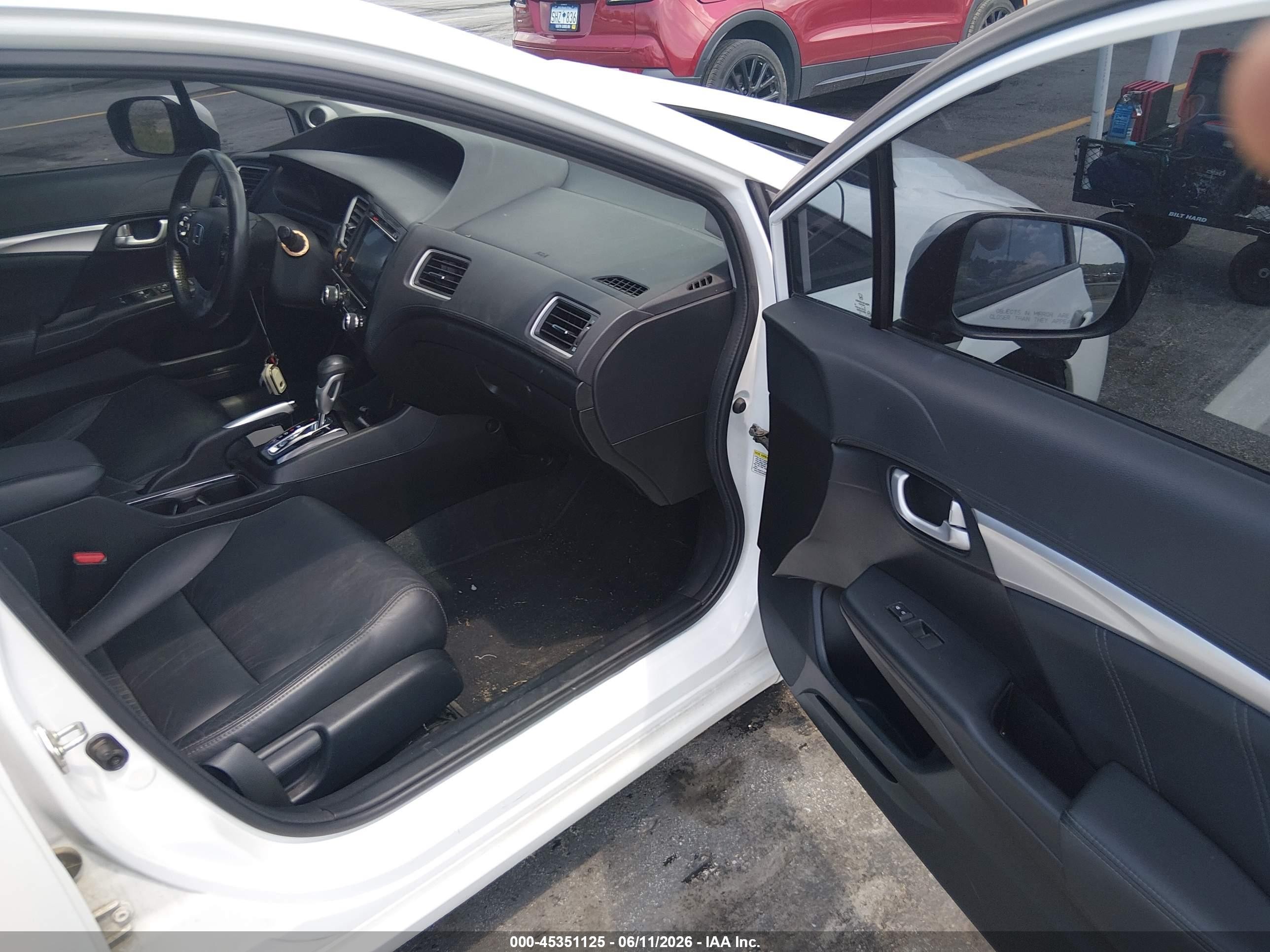 2015 Honda Civic Ex-l White vin: 19XFB2F92FE201064