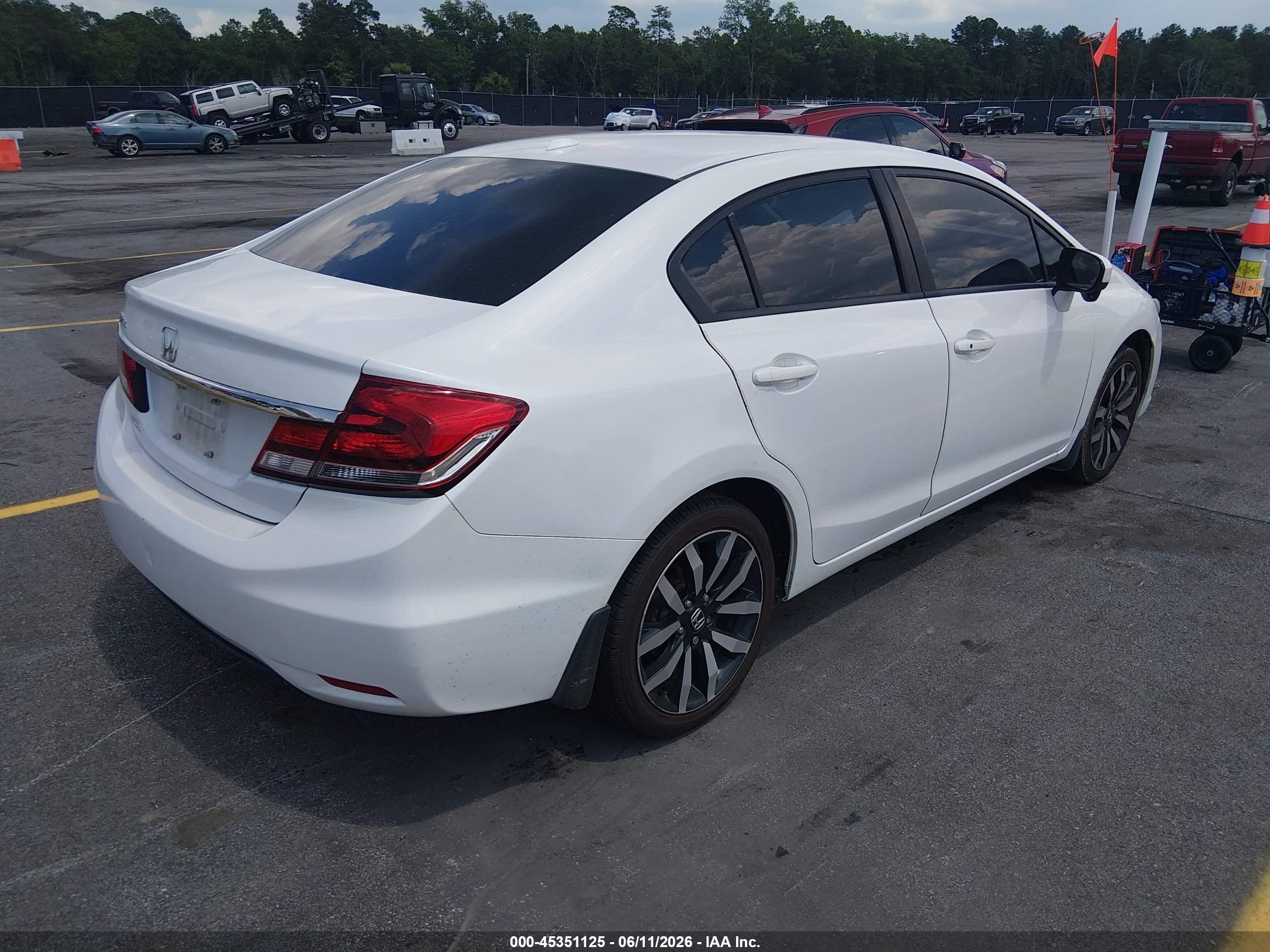 2015 Honda Civic Ex-l White vin: 19XFB2F92FE201064