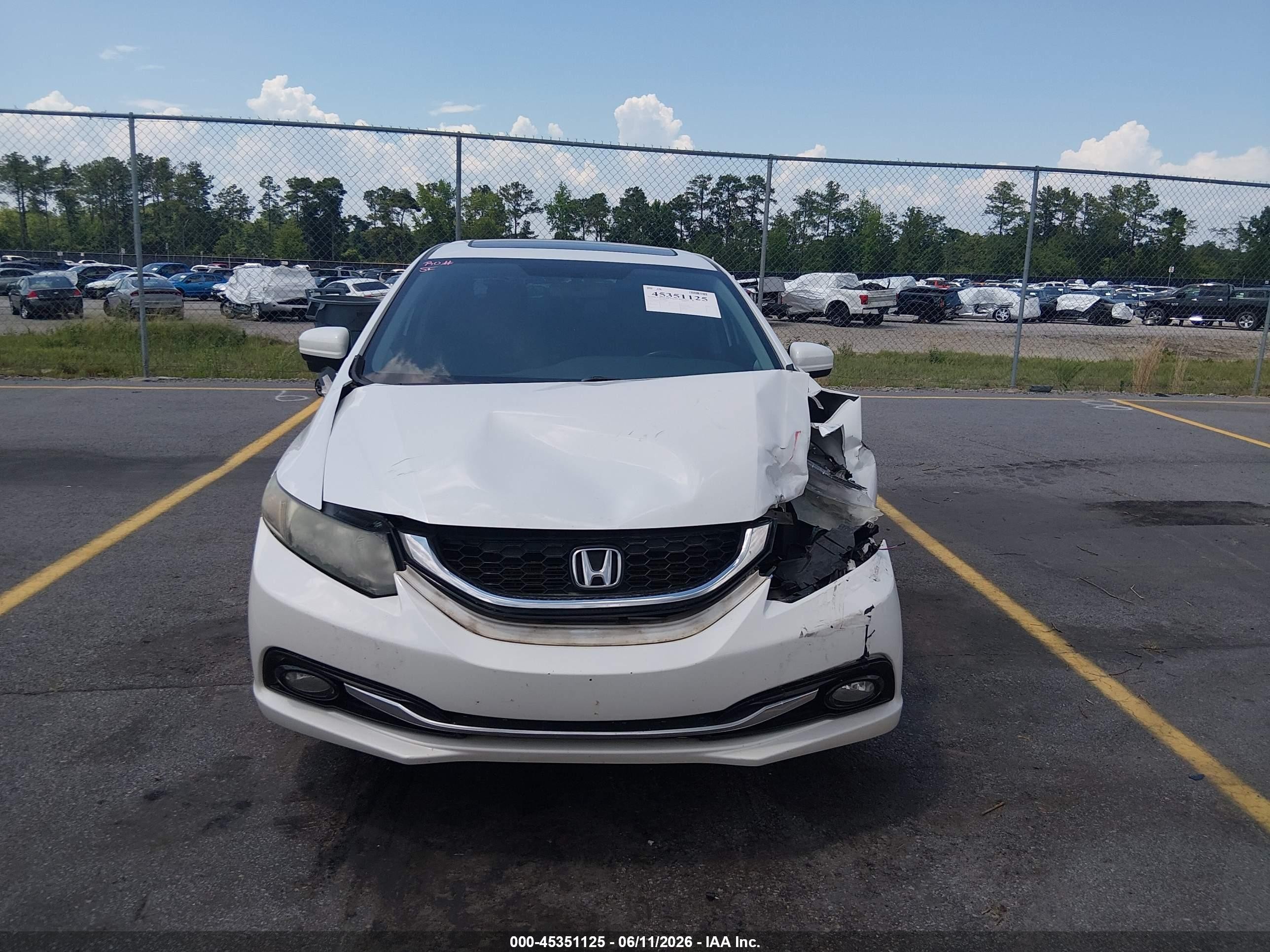 2015 Honda Civic Ex-l White vin: 19XFB2F92FE201064