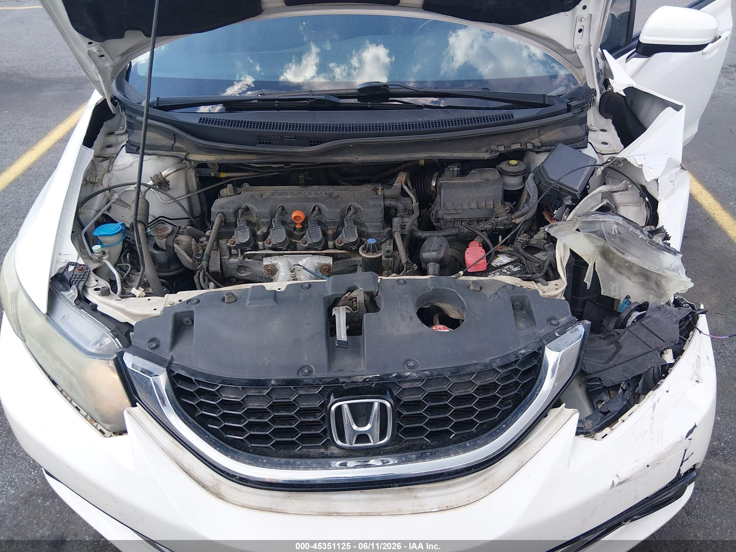 2015 Honda Civic Ex-l White vin: 19XFB2F92FE201064