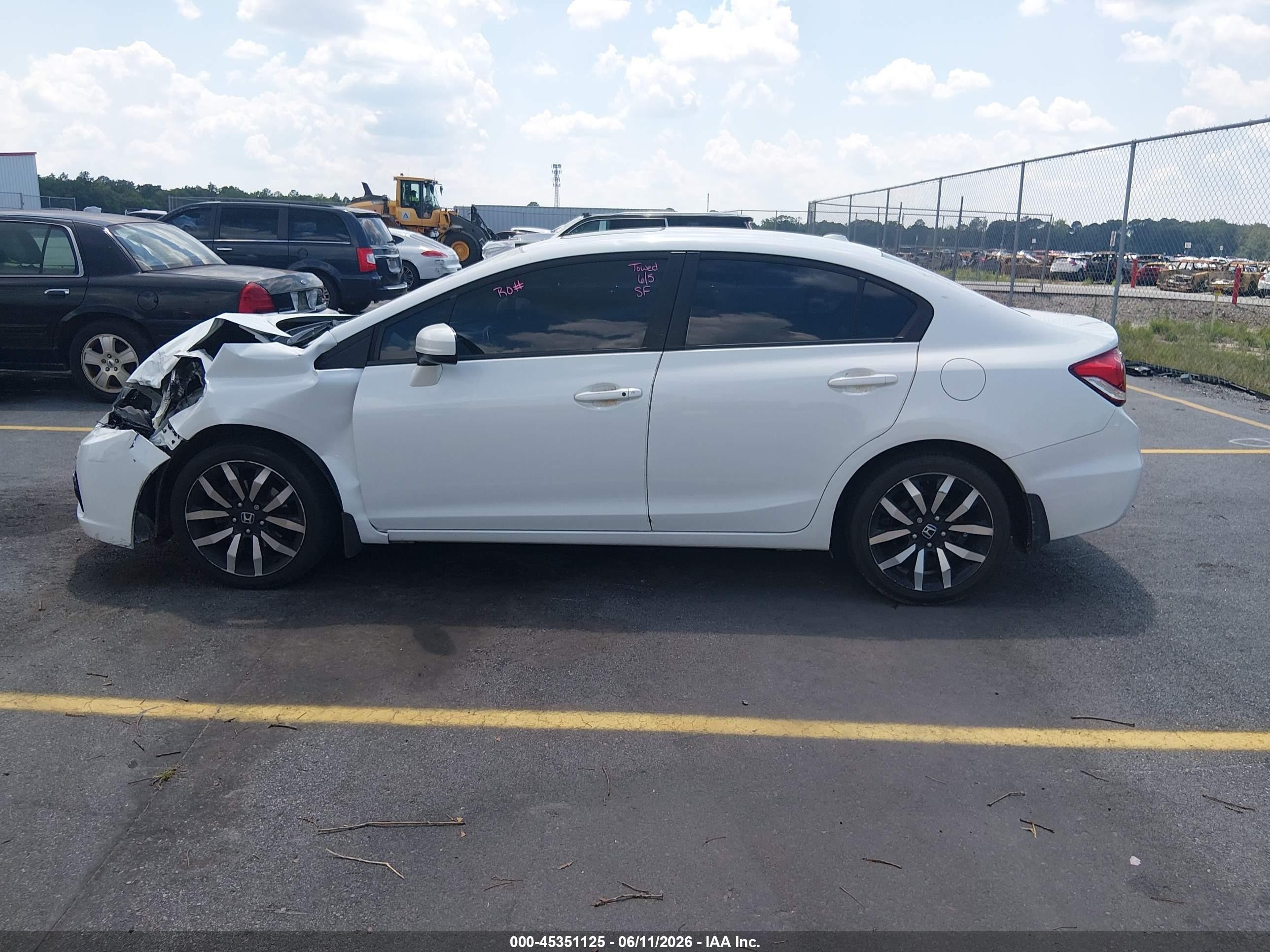 2015 Honda Civic Ex-l White vin: 19XFB2F92FE201064