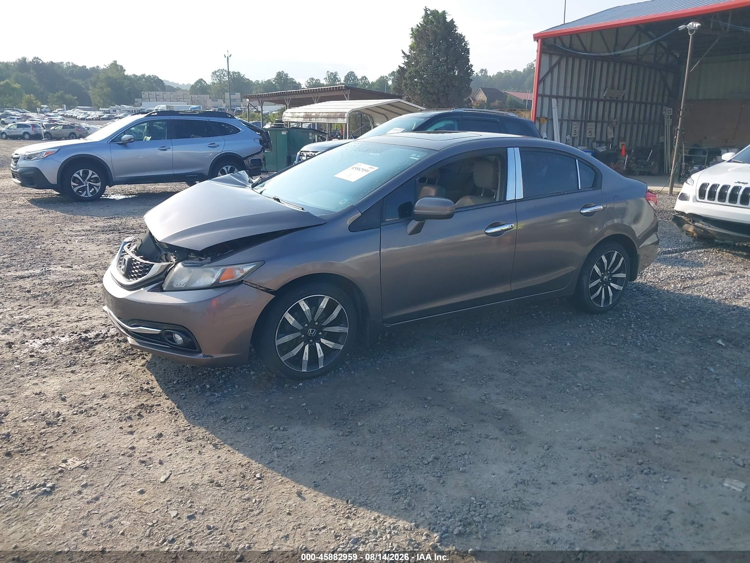 2015 Honda Civic Ex-l Champagne vin: 19XFB2F92FE227955