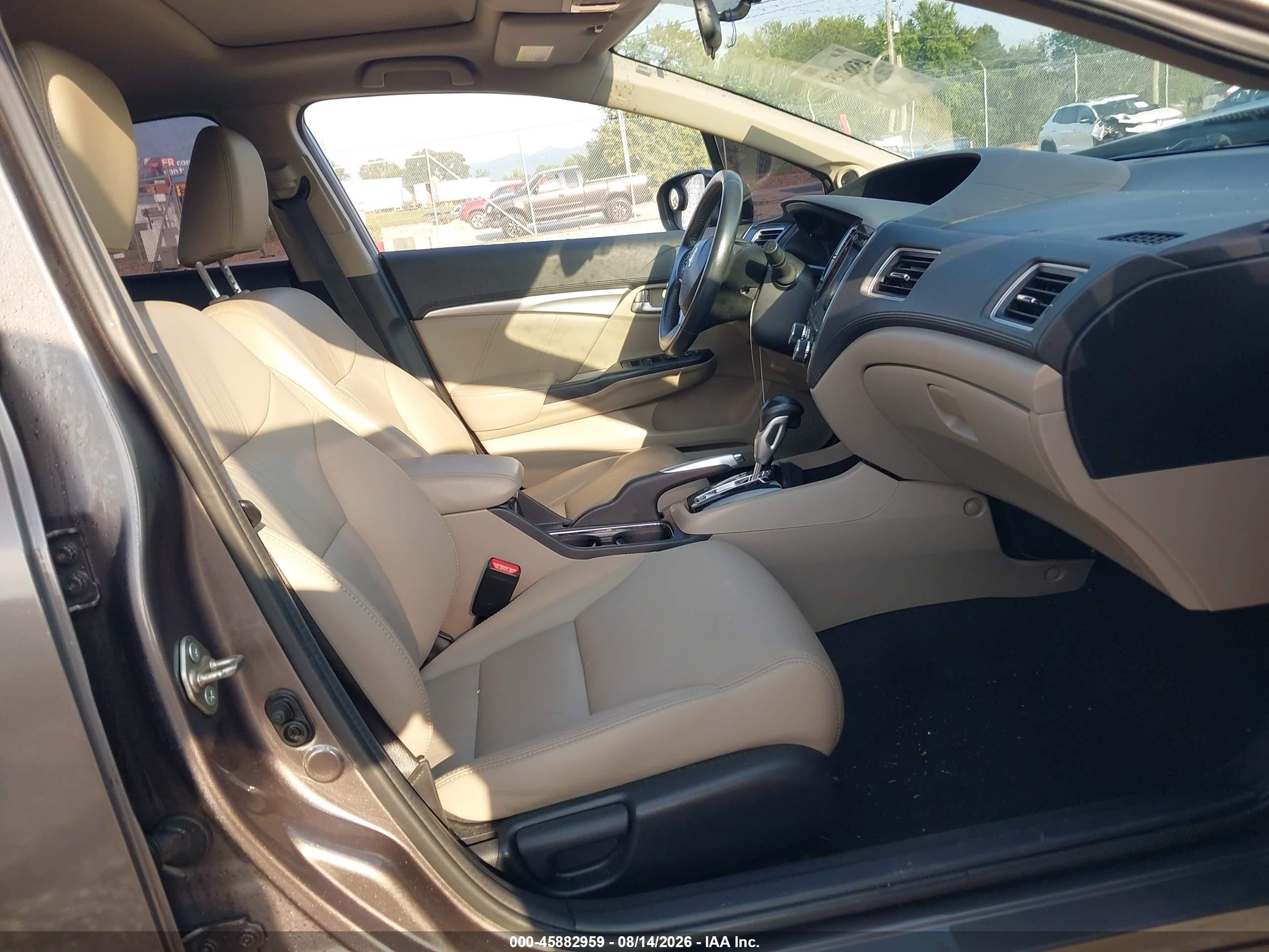2015 Honda Civic Ex-l Champagne vin: 19XFB2F92FE227955