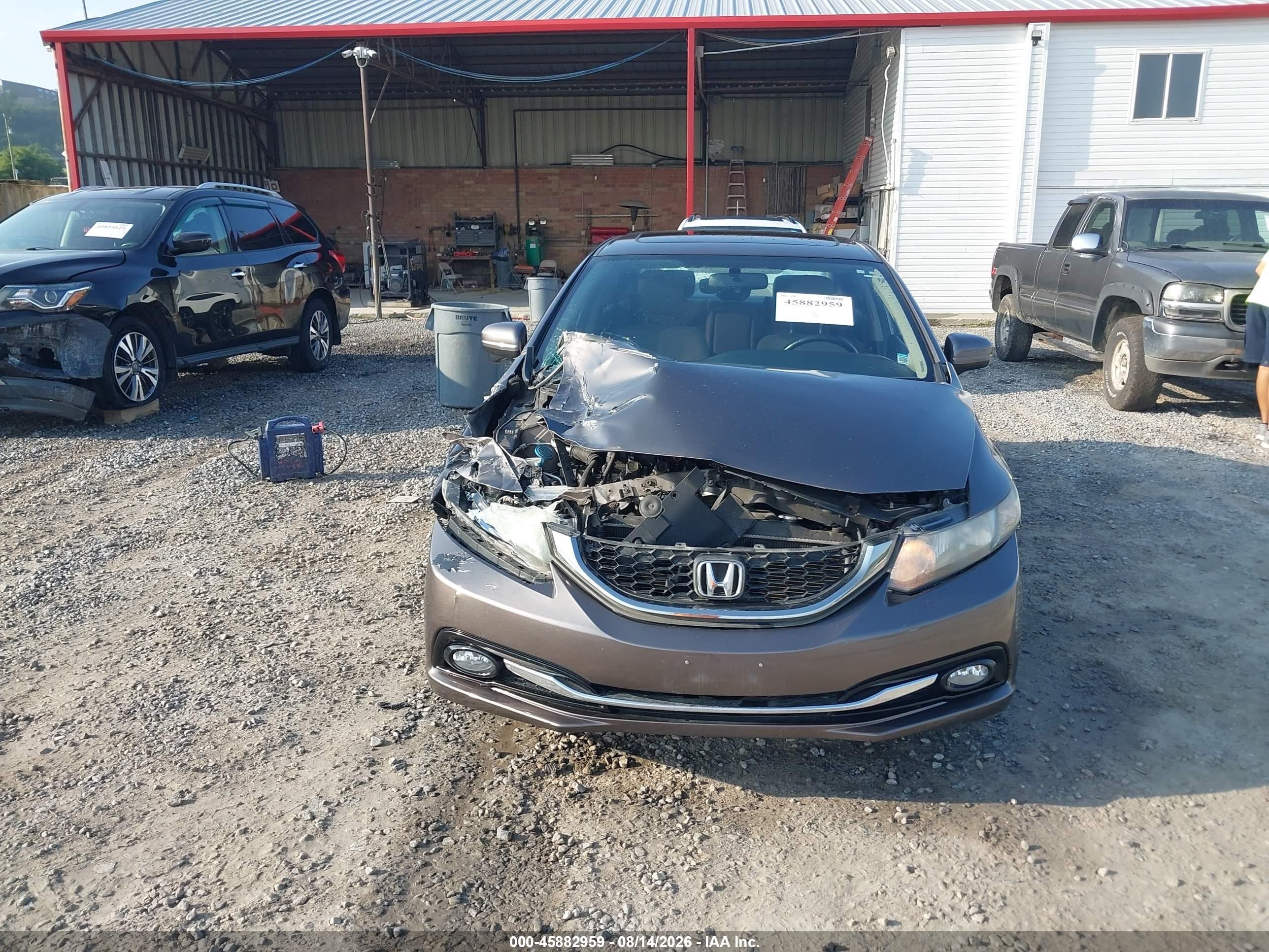 2015 Honda Civic Ex-l Champagne vin: 19XFB2F92FE227955