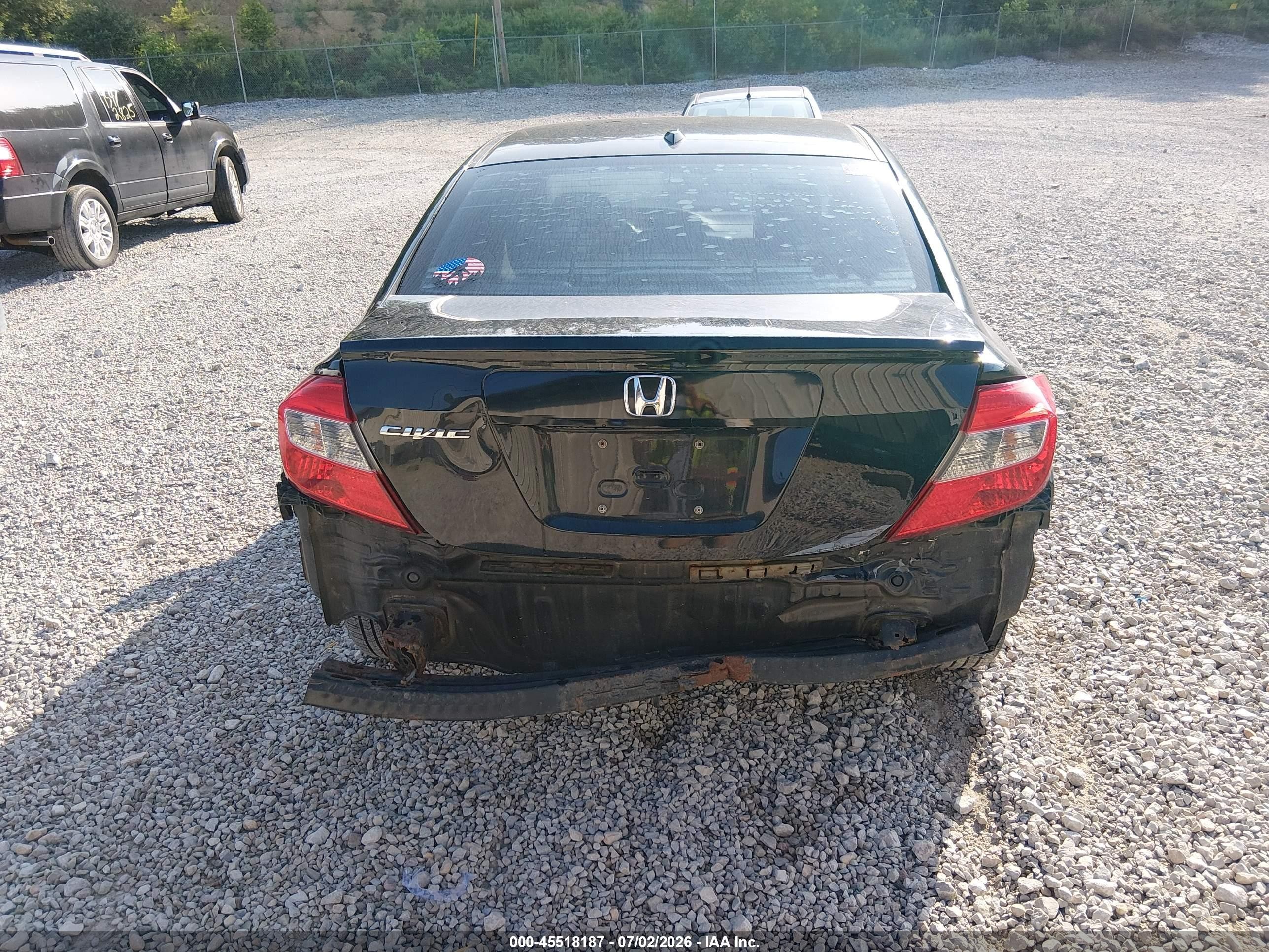 2012 Honda Civic Ex-l Black vin: 19XFB2F93CE018624