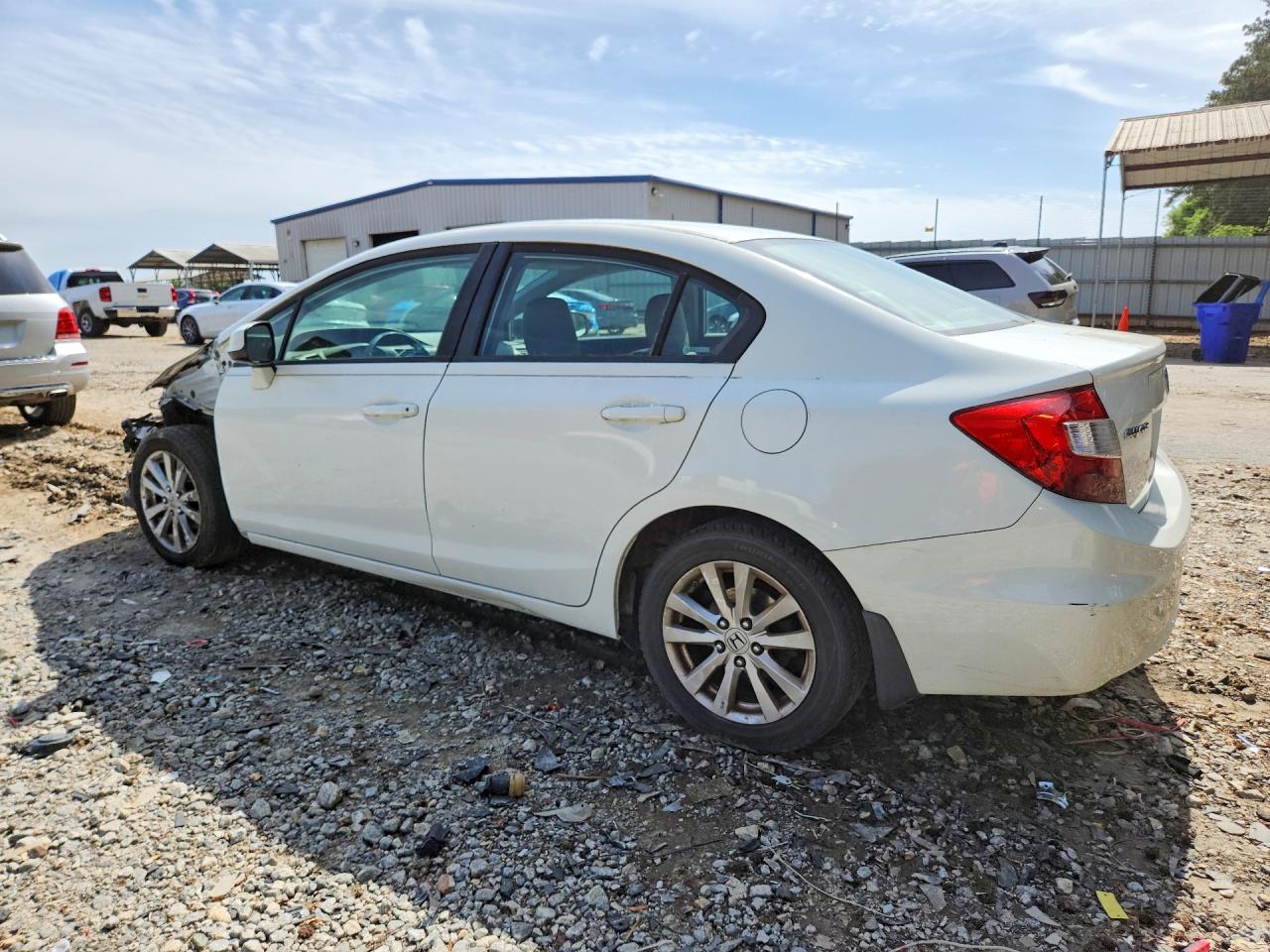 2012 Honda Civic Exl White vin: 19XFB2F93CE032457
