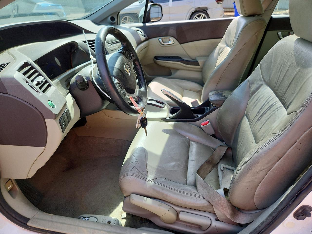 2012 Honda Civic Exl White vin: 19XFB2F93CE032457