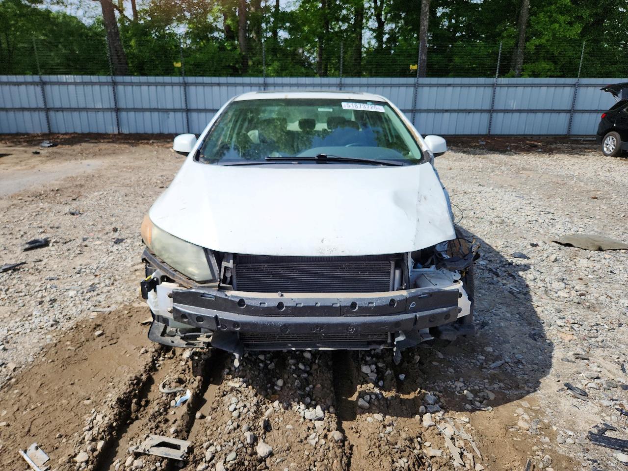 2012 Honda Civic Exl White vin: 19XFB2F93CE032457