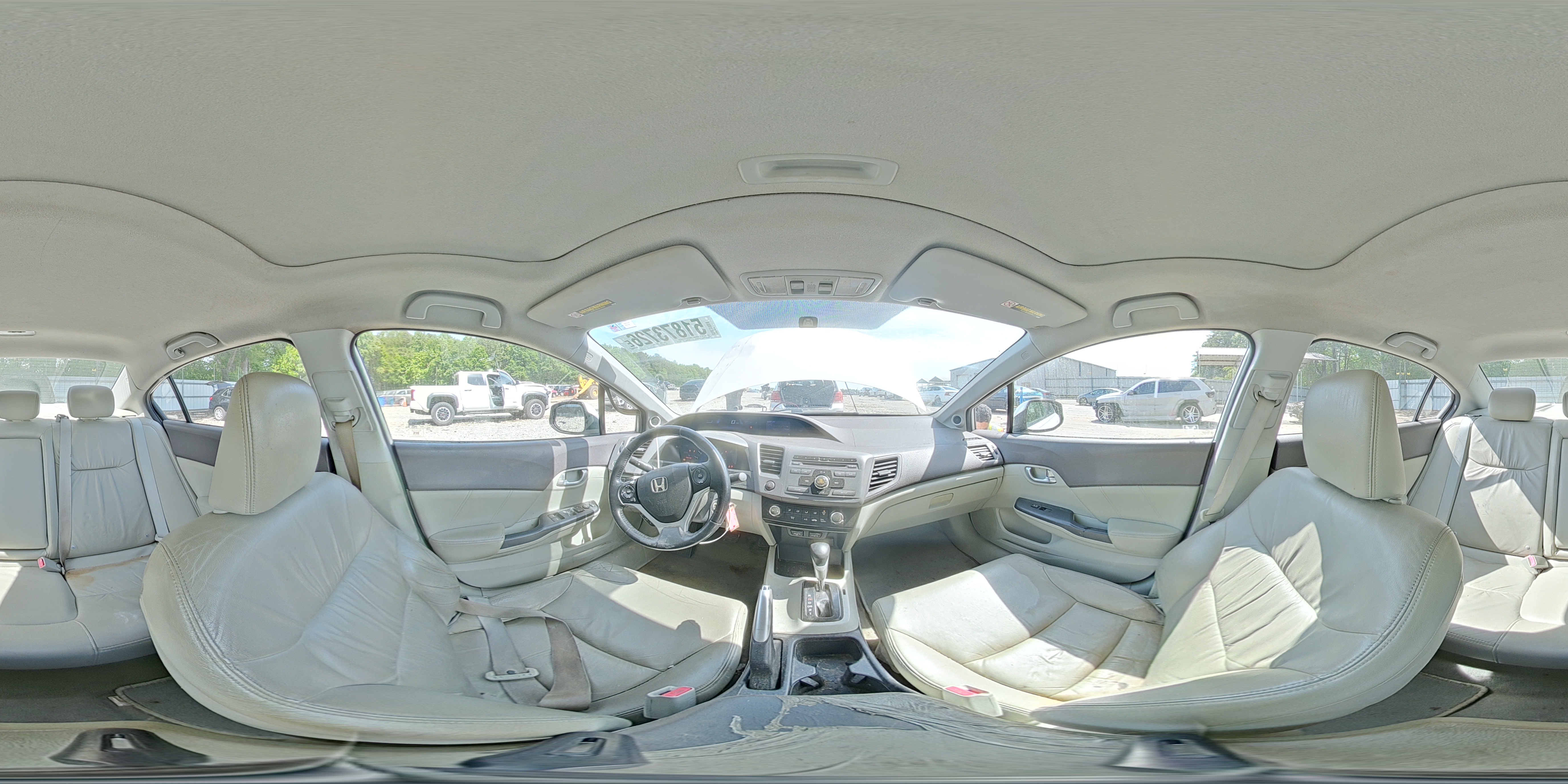 2012 Honda Civic Exl White vin: 19XFB2F93CE032457