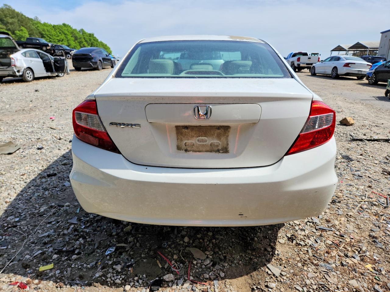 2012 Honda Civic Exl White vin: 19XFB2F93CE032457