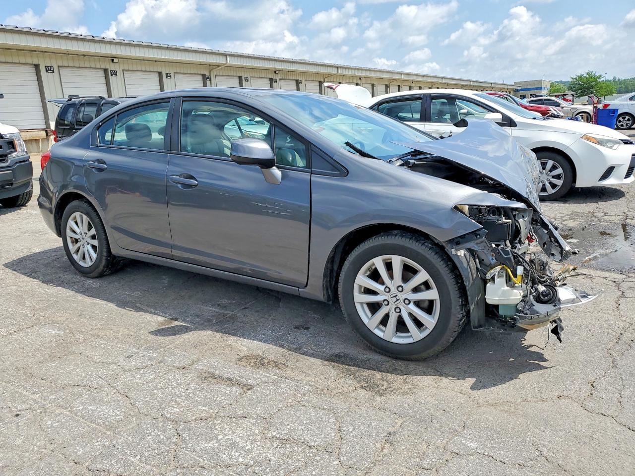 2012 Honda Civic Exl Gray vin: 19XFB2F93CE040249
