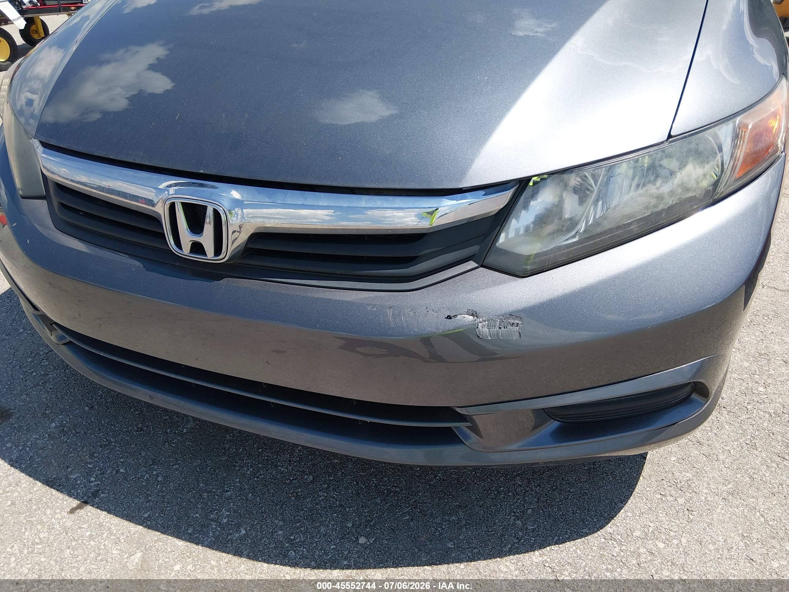 2012 Honda Civic Ex-l Gray vin: 19XFB2F93CE042373