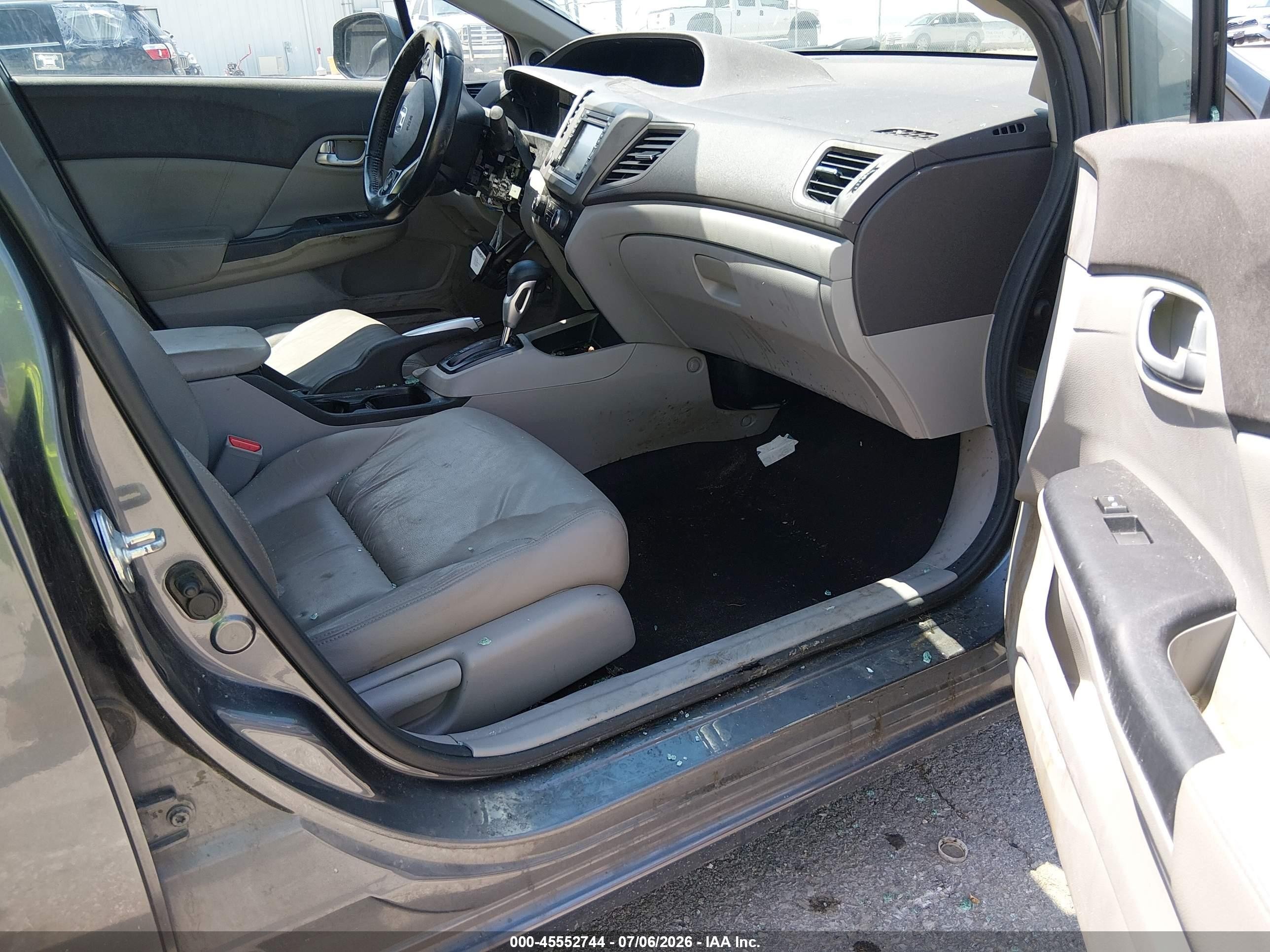 2012 Honda Civic Ex-l Gray vin: 19XFB2F93CE042373