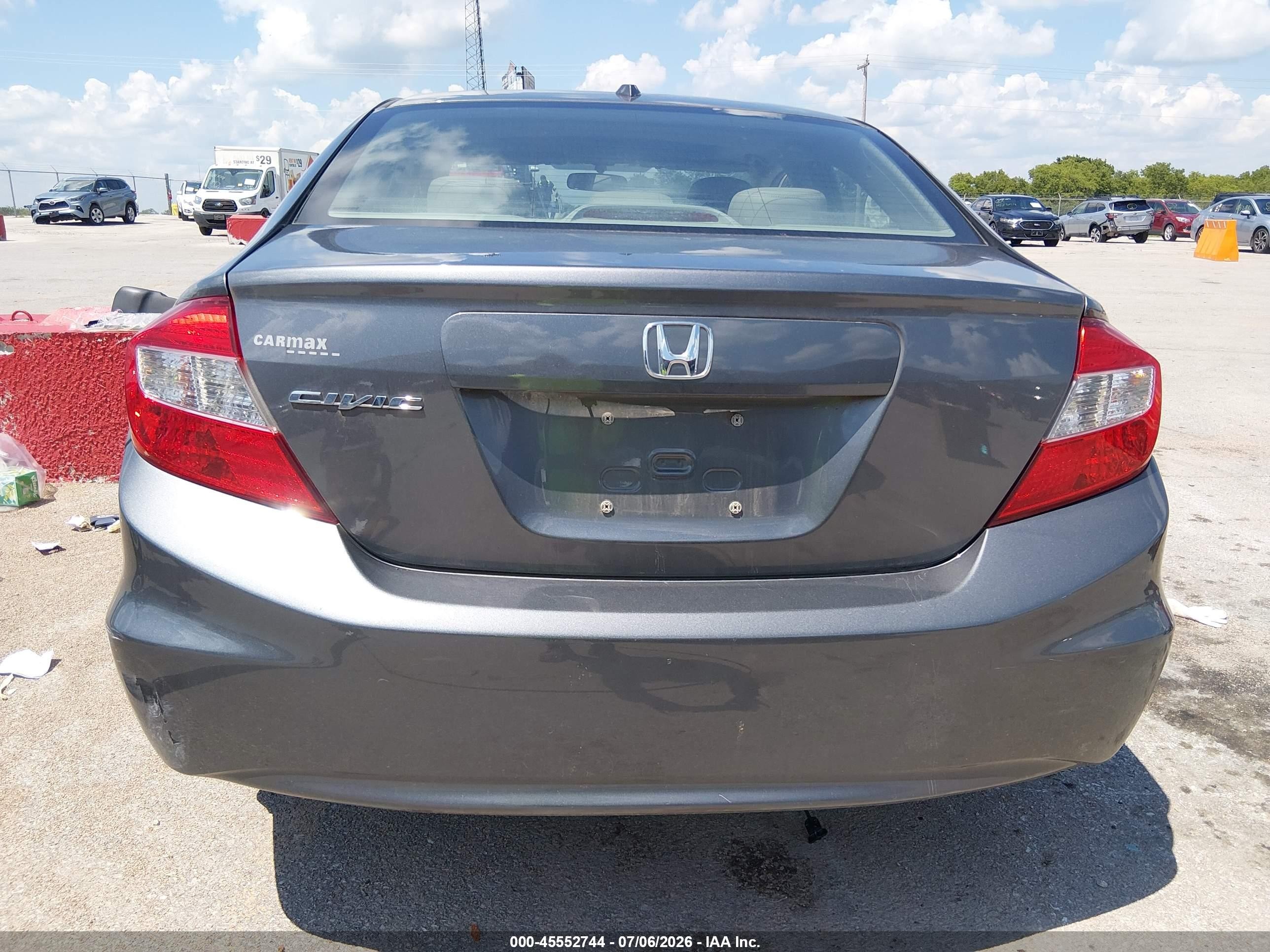 2012 Honda Civic Ex-l Gray vin: 19XFB2F93CE042373