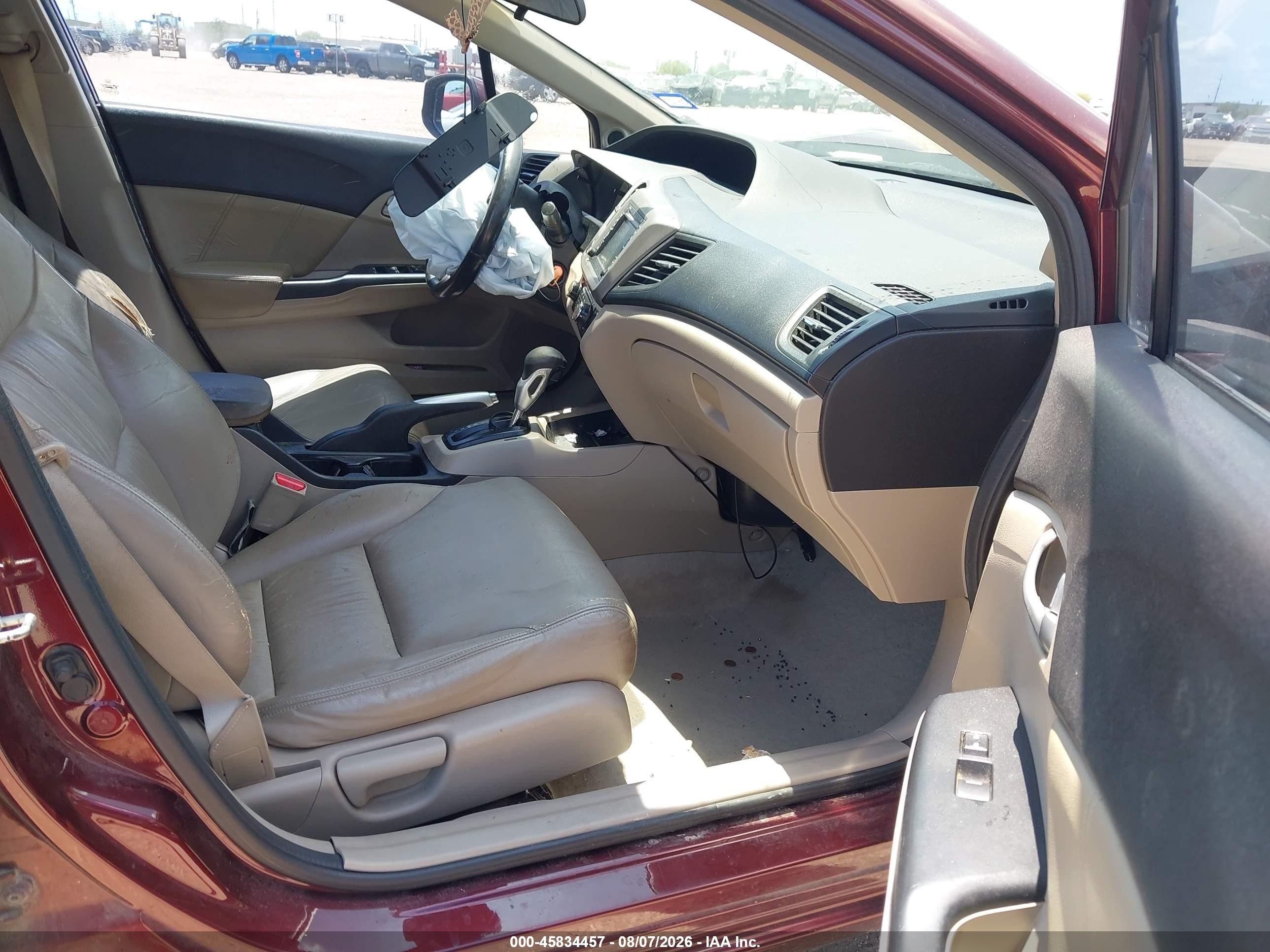 2012 Honda Civic Ex-l Maroon vin: 19XFB2F93CE045127