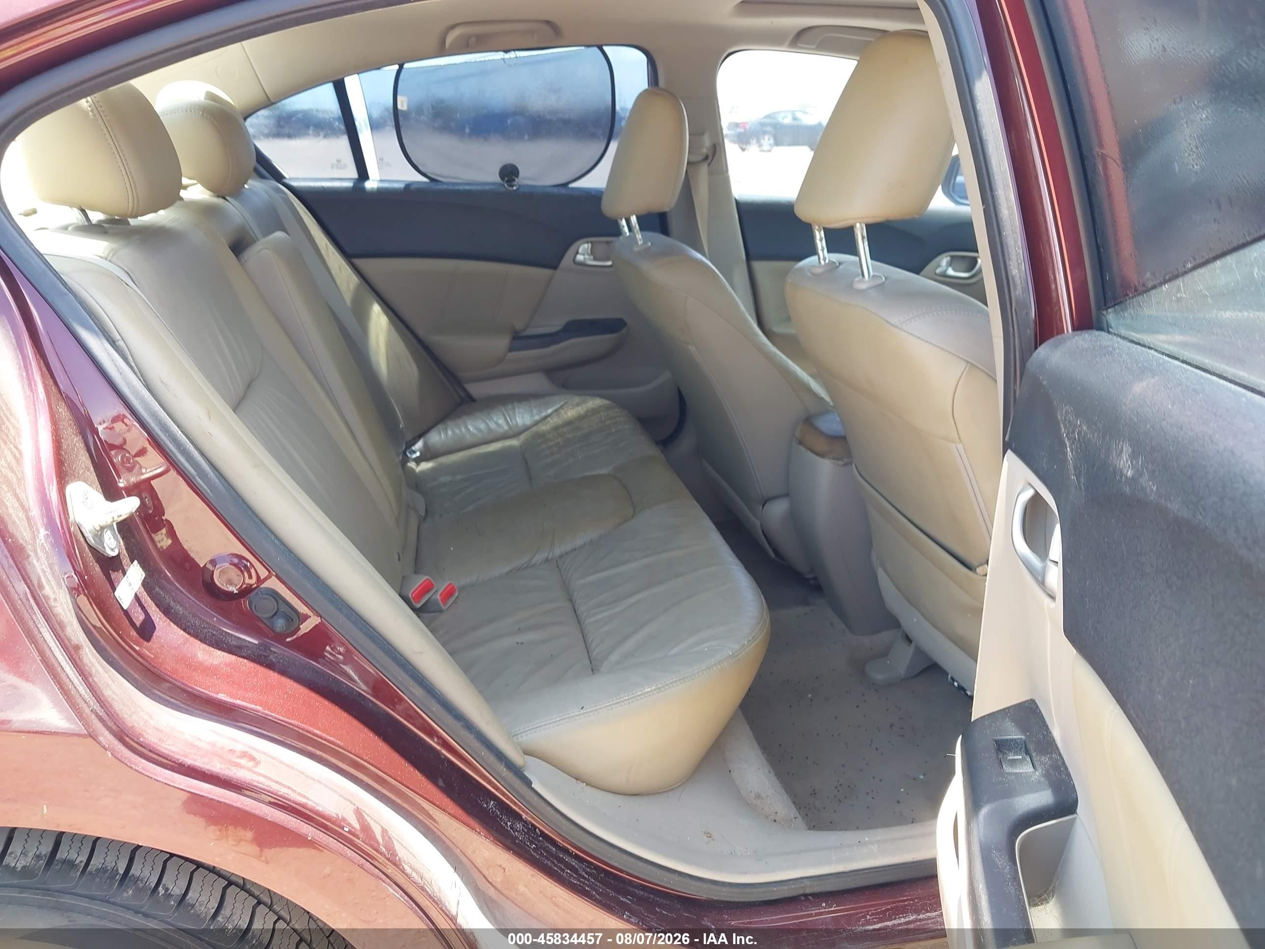 2012 Honda Civic Ex-l Maroon vin: 19XFB2F93CE045127