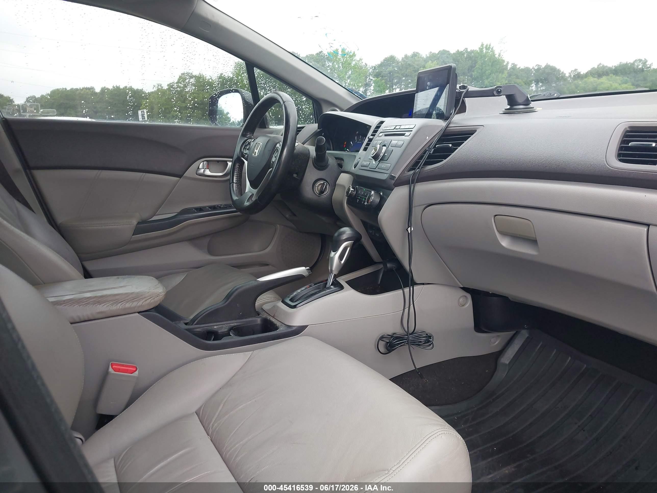 2012 Honda Civic Ex-l Gray vin: 19XFB2F93CE055950