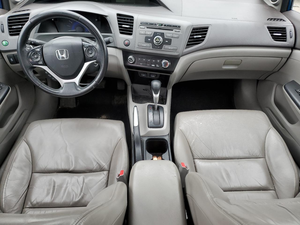 2012 Honda Civic Exl Blue vin: 19XFB2F93CE075969