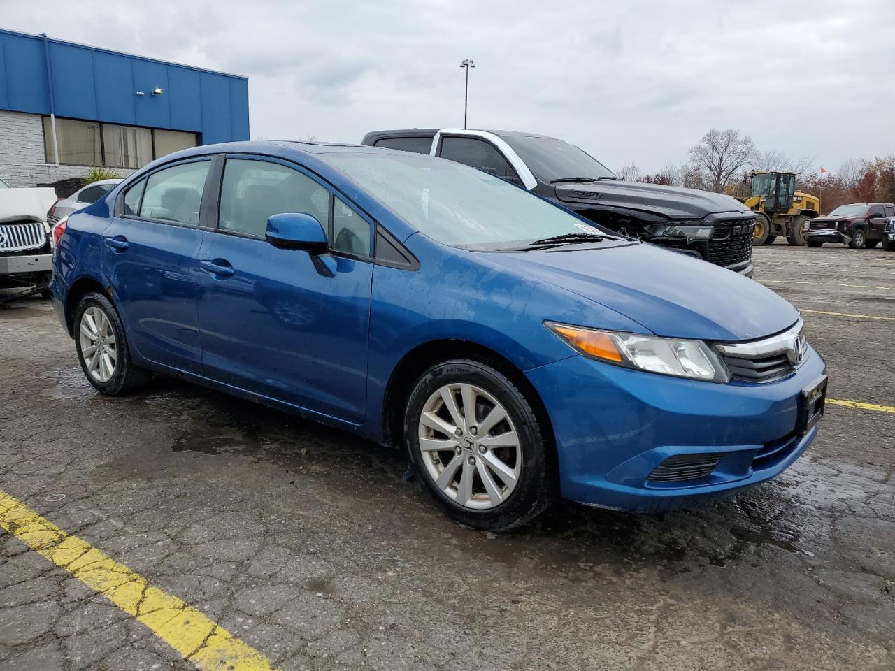 2012 Honda Civic Exl Blue vin: 19XFB2F93CE075969