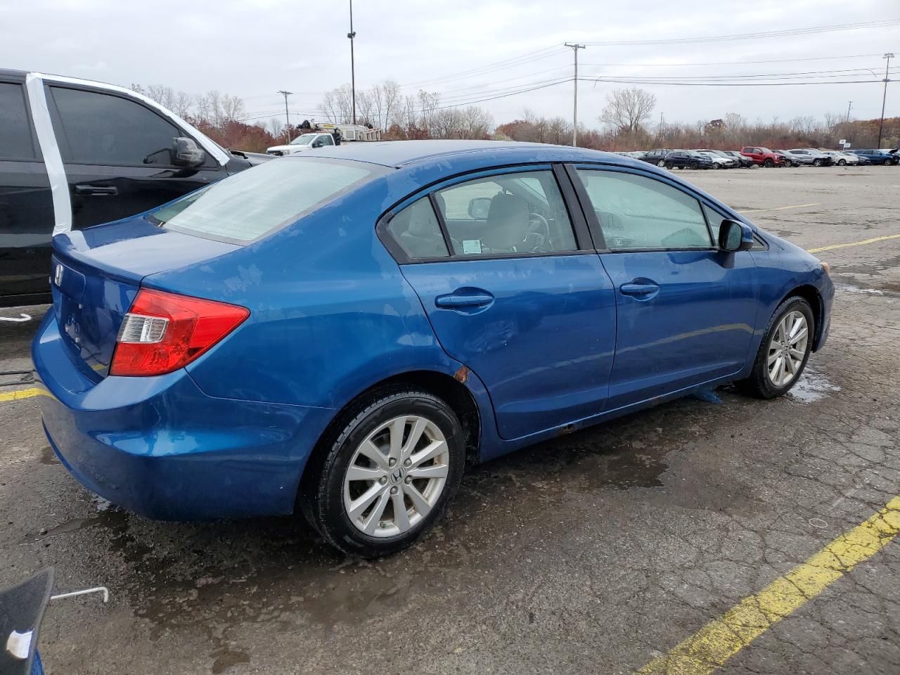 2012 Honda Civic Exl Blue vin: 19XFB2F93CE075969