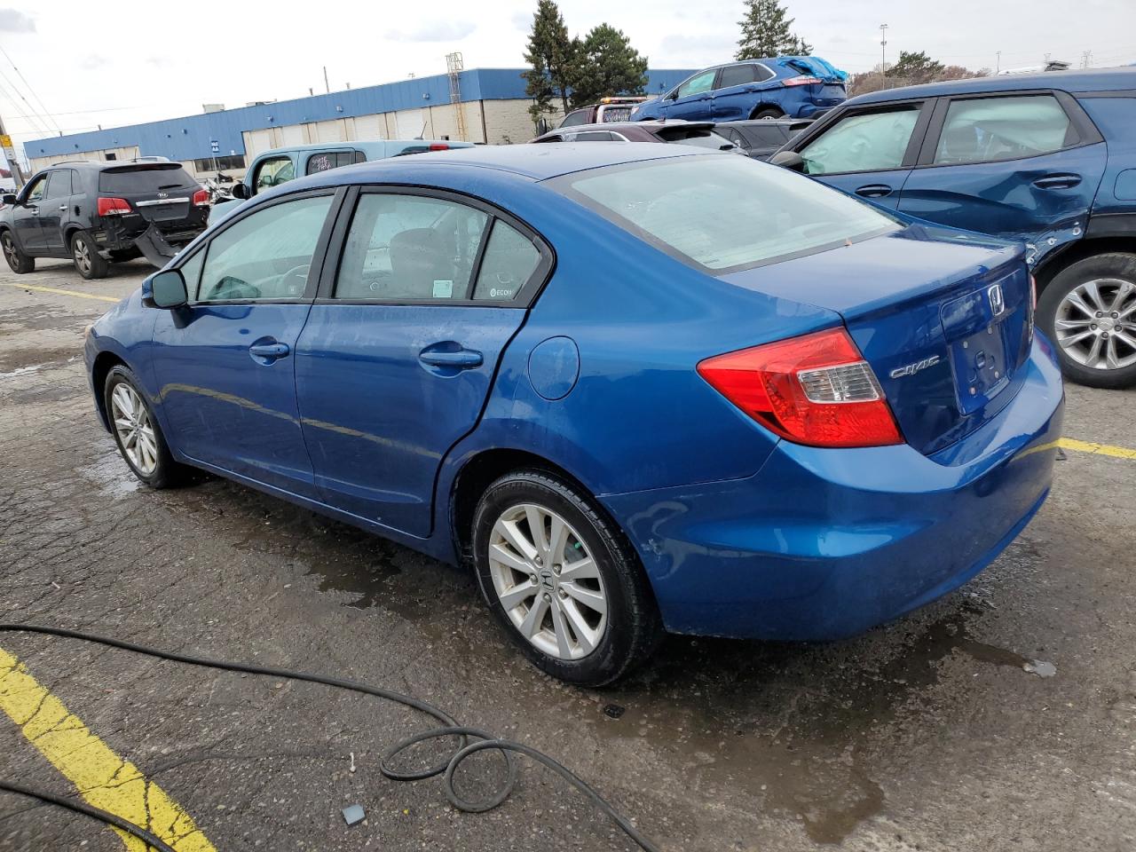 2012 Honda Civic Exl Blue vin: 19XFB2F93CE075969