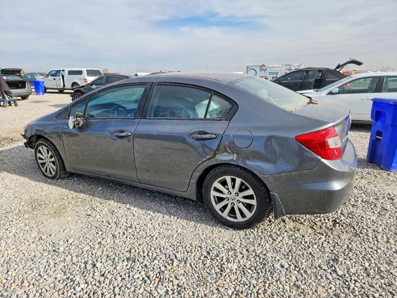 2012 Honda Civic Gray vin: 19XFB2F93CE314839