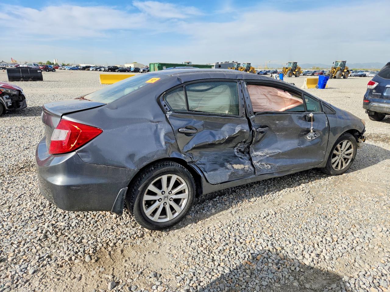2012 Honda Civic Gray vin: 19XFB2F93CE314839
